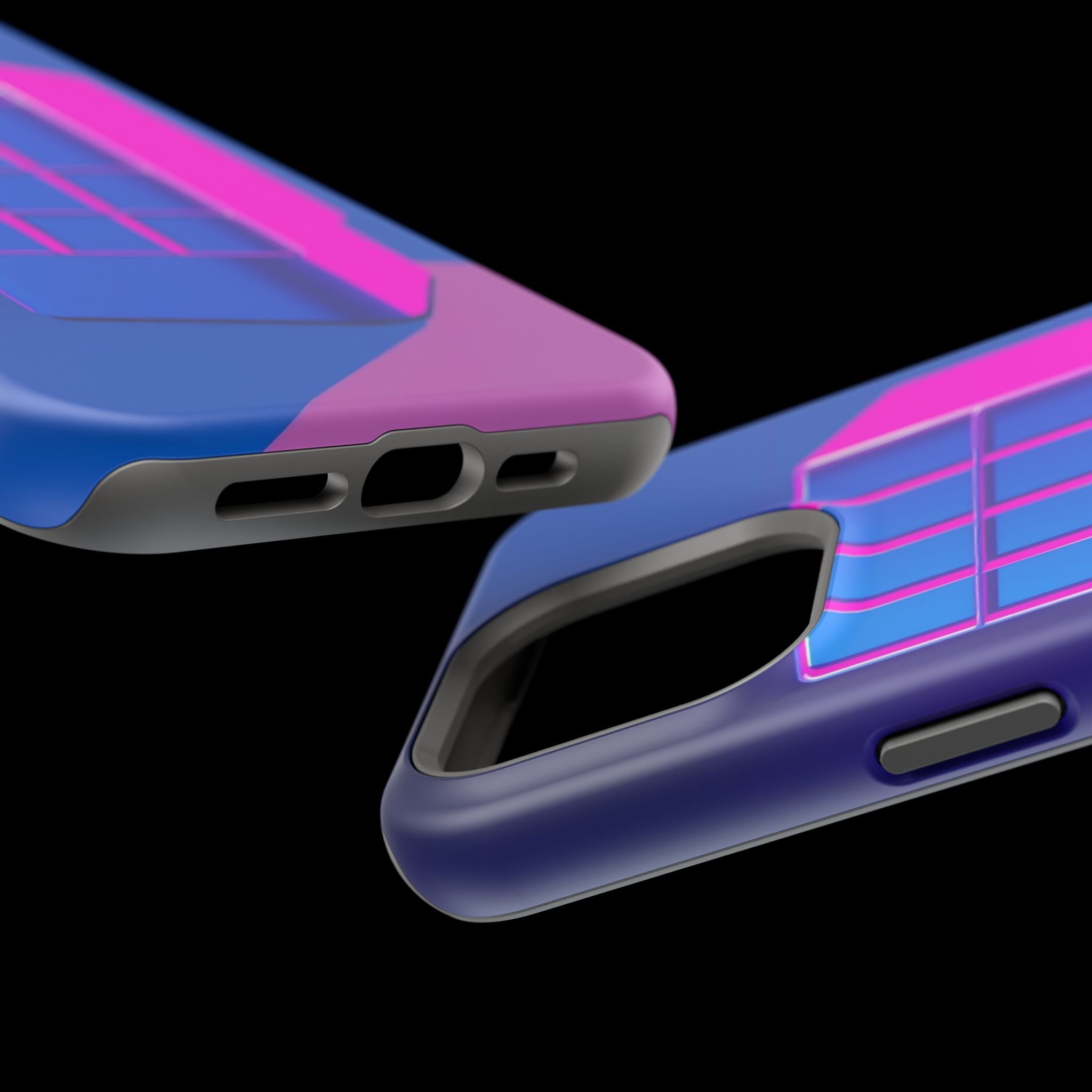 iPhone Earthy 80s Grid Synthwave Design Slim Everyday Designer Case · iPhone Cas