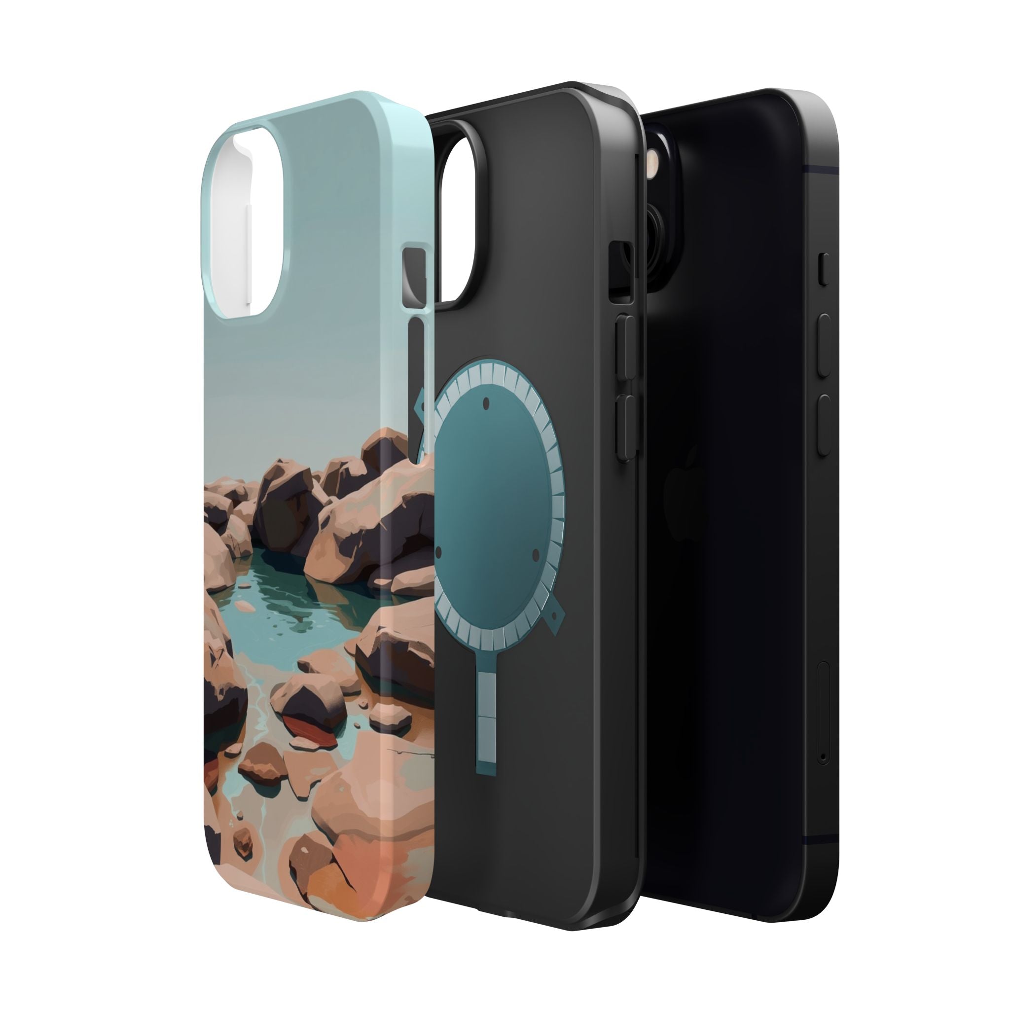 iPhone Tidal Pool Oil Painting Impressionist Slim iPhone Everyday · iPhone Case