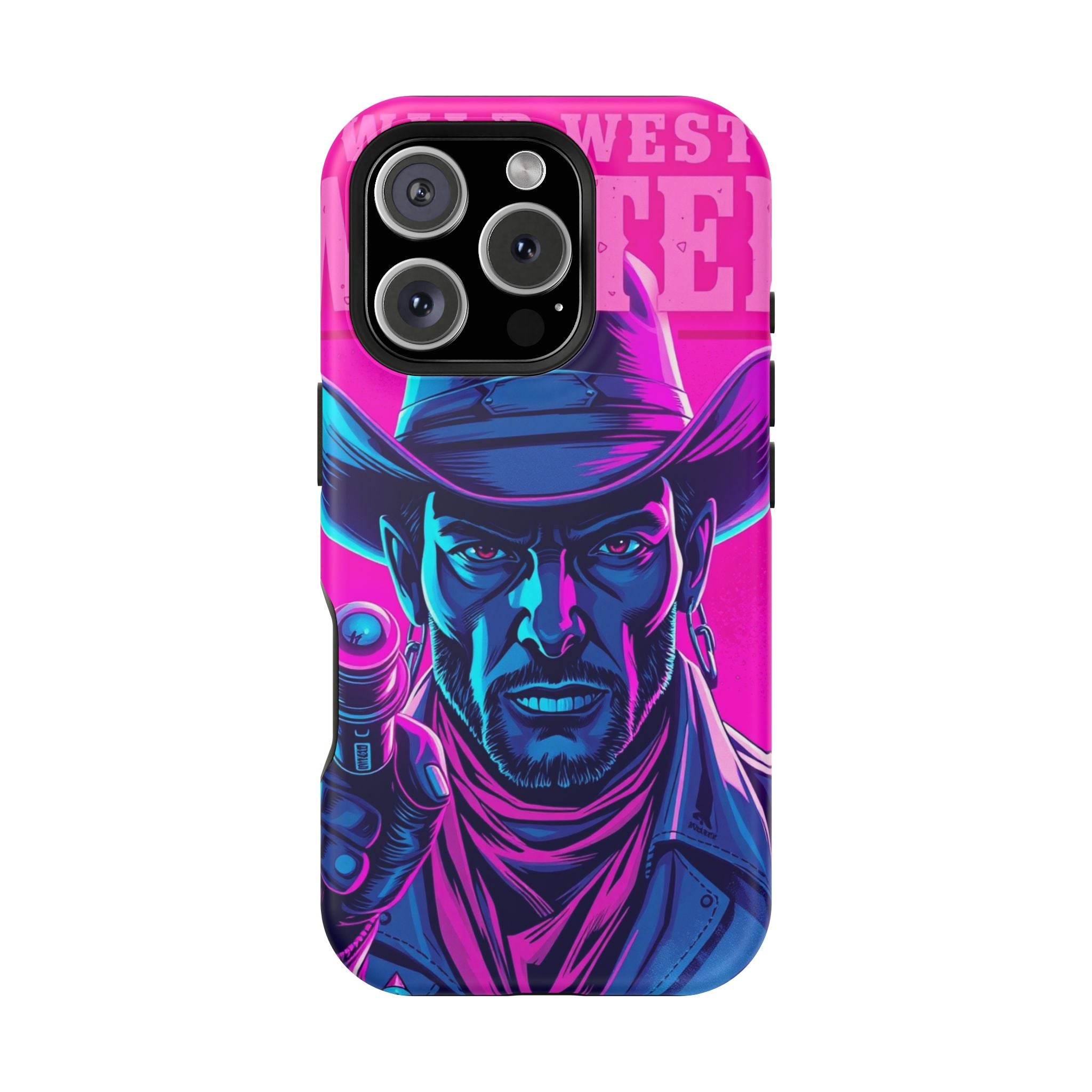 iPhone Wild West Wanted Neon Cyberpunk Slim Everyday Designer Case · iPhone Case