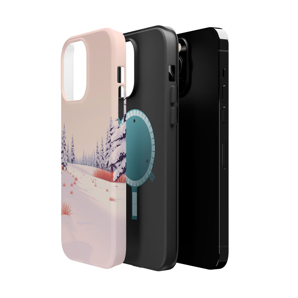 iPhone Snow Field Vintage Retro Poster Slim Everyday Designer Case · iPhone Case