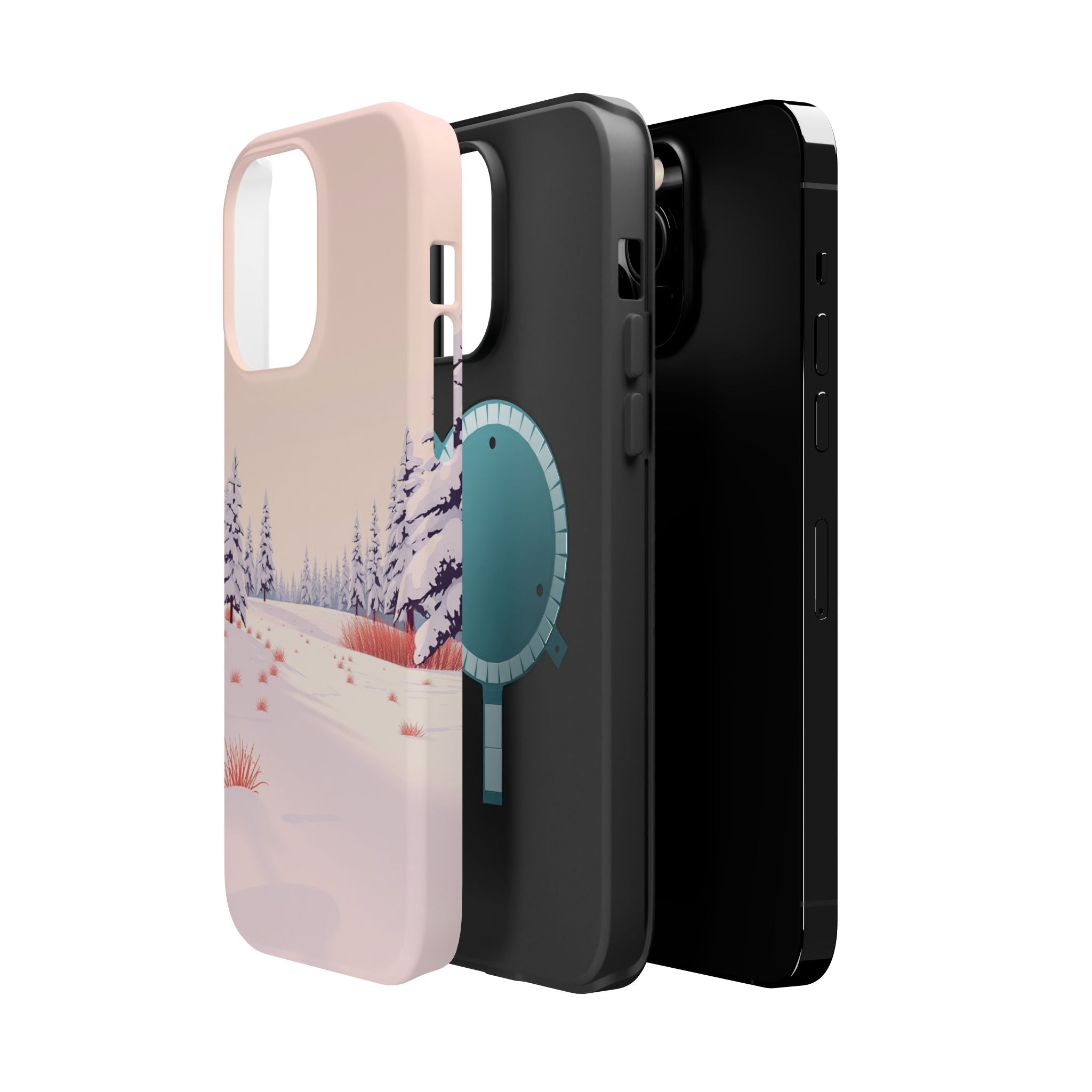 iPhone Snow Field Vintage Retro Poster Slim Everyday Designer Case · iPhone Case
