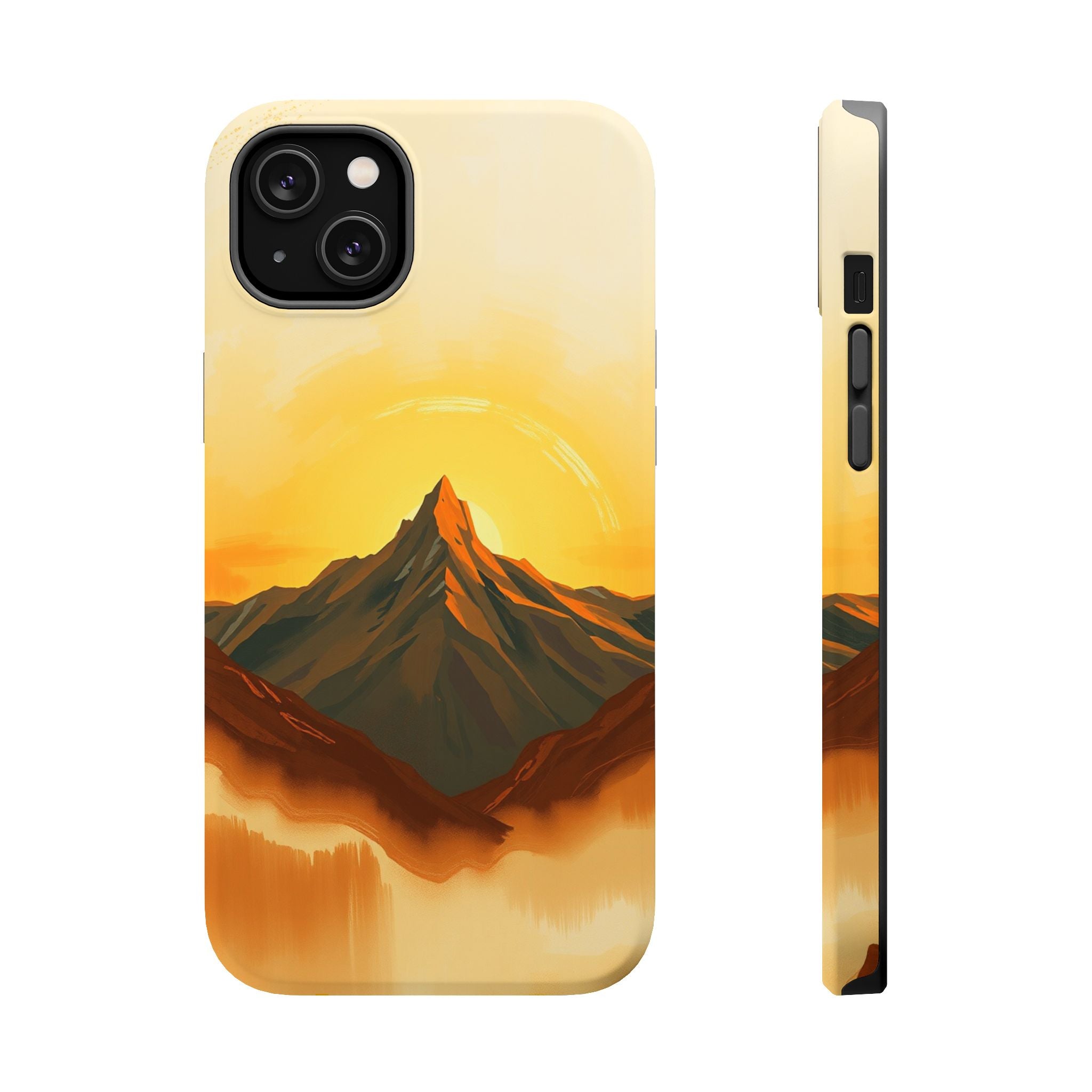 iPhone Mustard And Rust Mountain at Sunrise Slim iPhone Everyday · iPhone Case