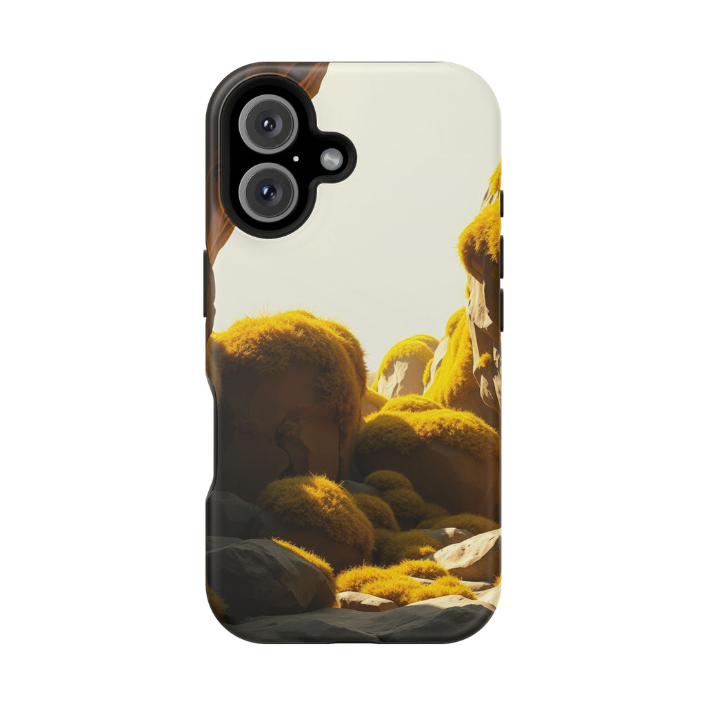 iPhone Mustard And Rust Moss Covered Rocks Slim iPhone Everyday · iPhone Case