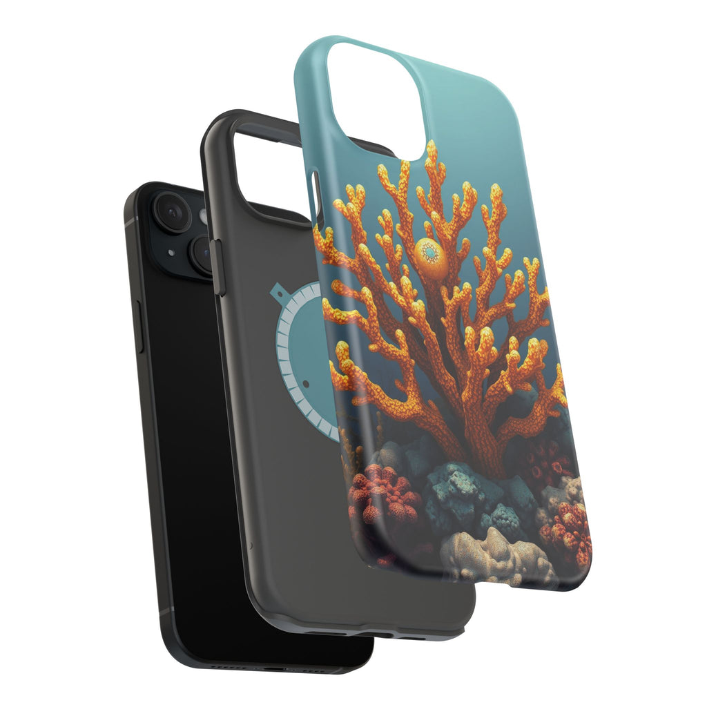 iPhone Mustard And Rust Coral Reef Life Slim Everyday iPhone Designer · iPhone C