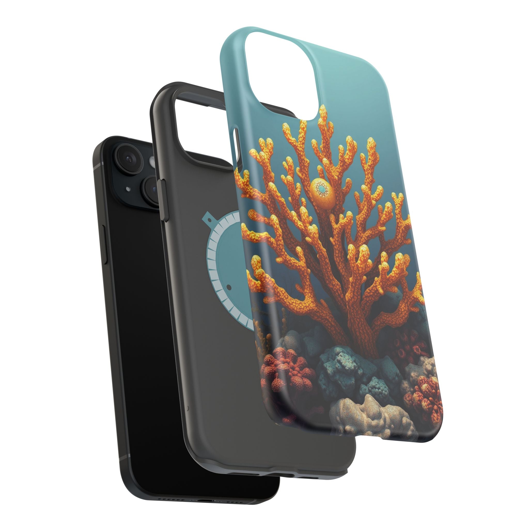 iPhone Mustard And Rust Coral Reef Life Slim Everyday iPhone Designer · iPhone C