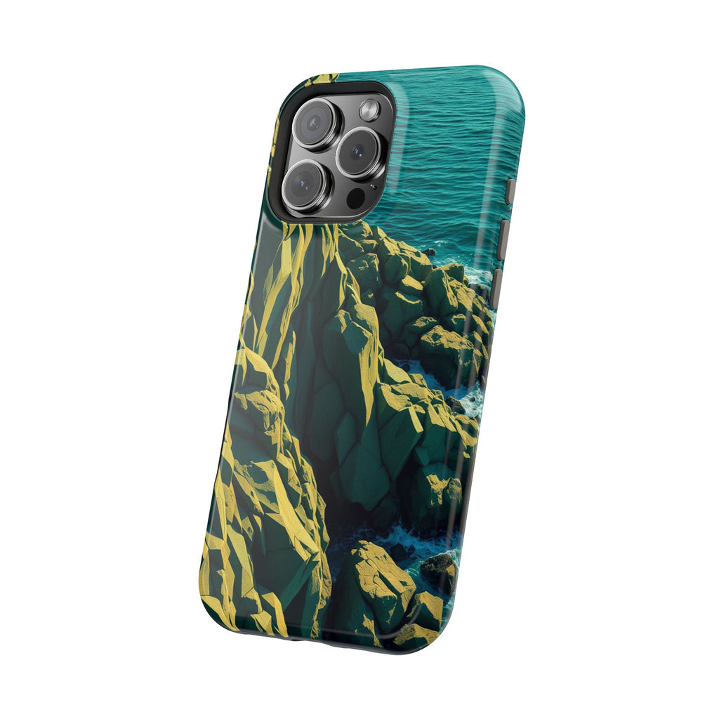 iPhone Emerald Green And Gold Rocky Coastline Slim iPhone Everyday · iPhone Case
