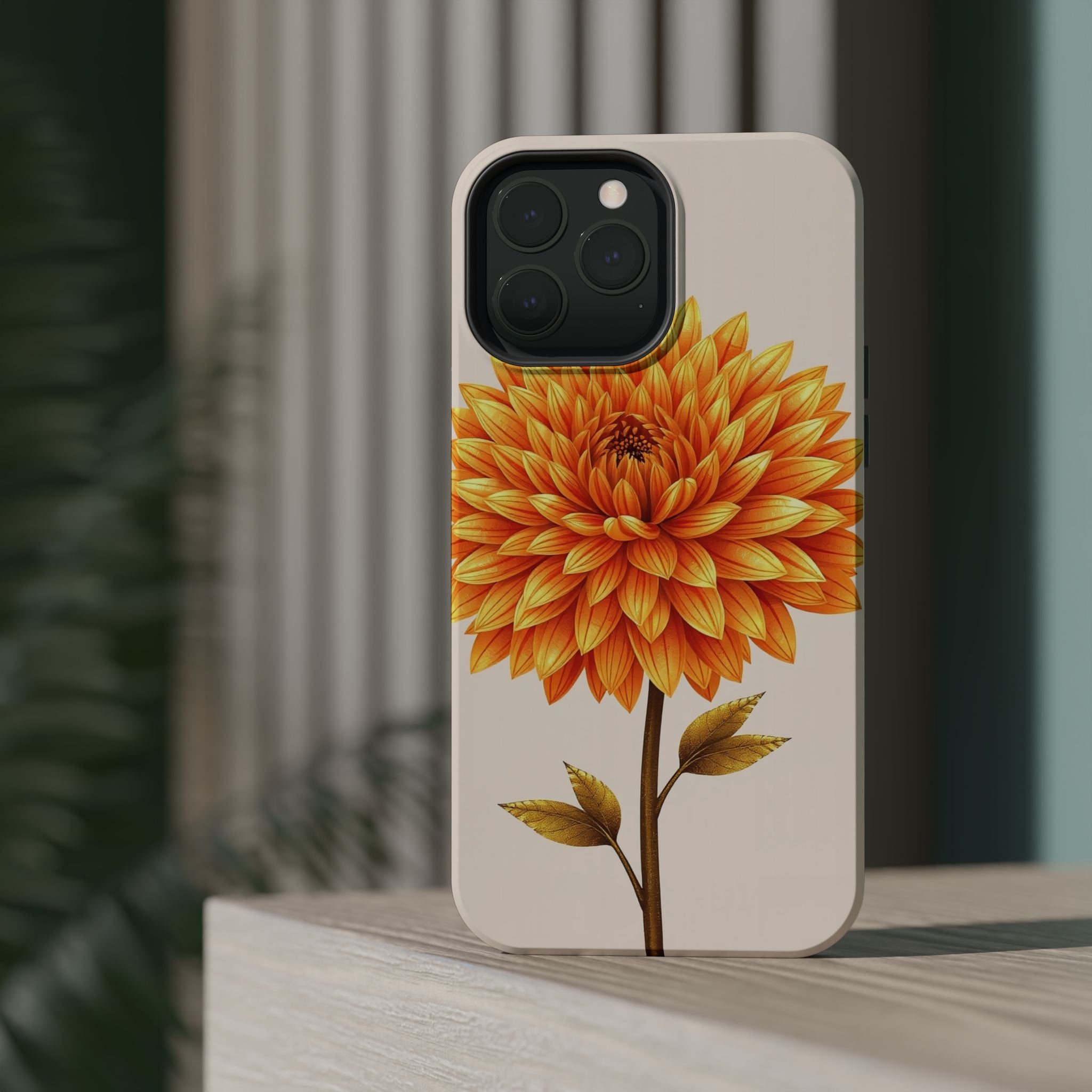 iPhone Chrysanthemum Classic Gold Foil Luxury Slim iPhone Everyday · iPhone Case