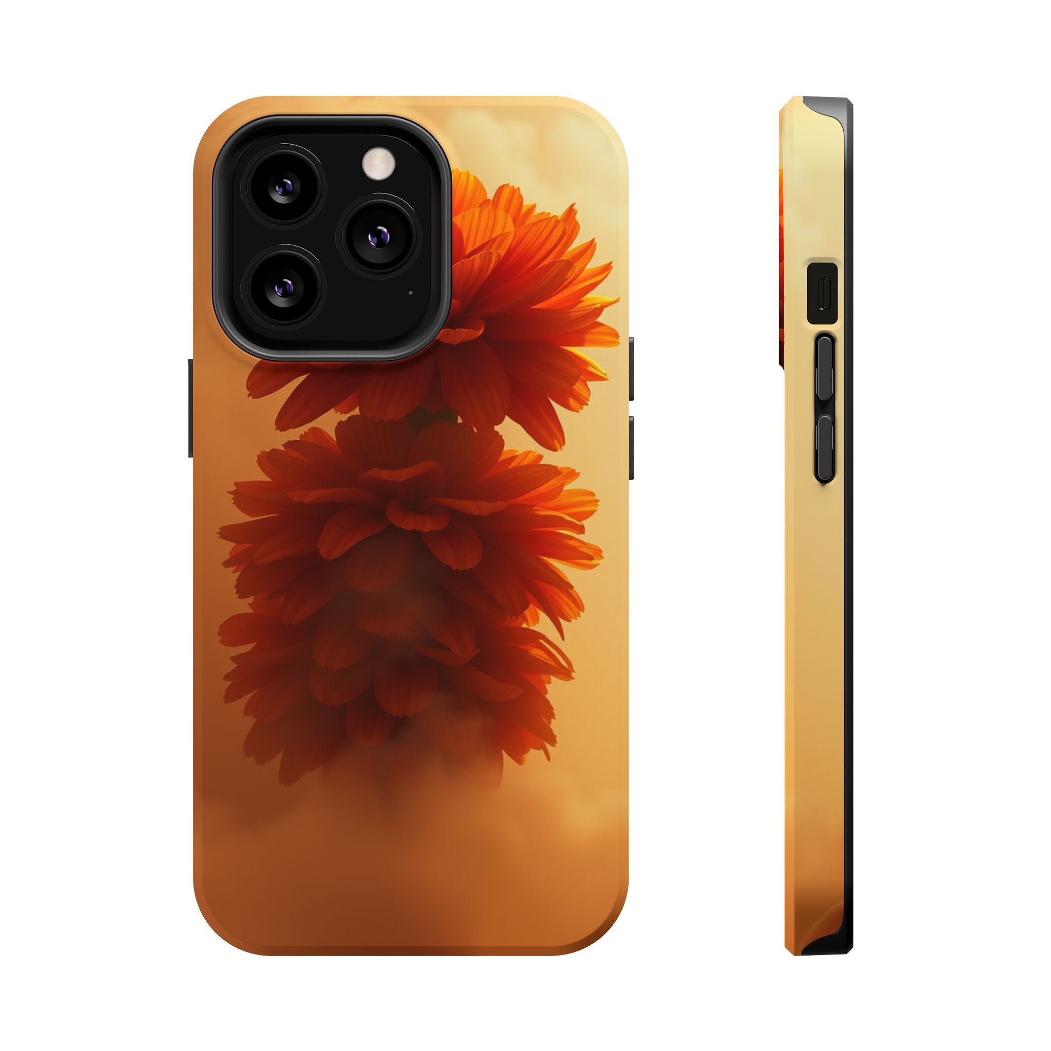 iPhone Ranunculus Stack 3D Digital Bold Modern Everyday Snap Case · iPhone Case