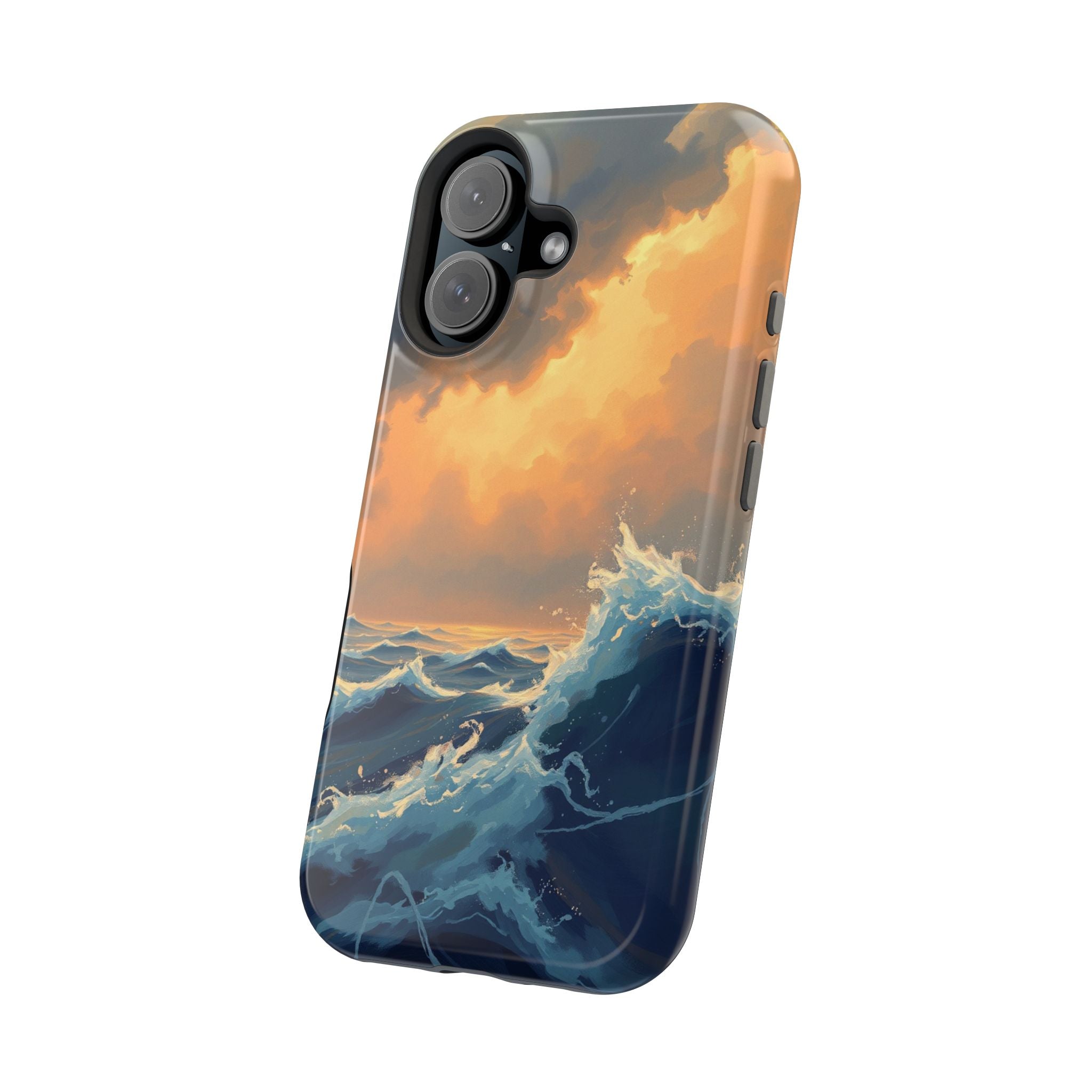 iPhone Sunset Amber And Peach Storm at Sea Slim iPhone Everyday · iPhone Case