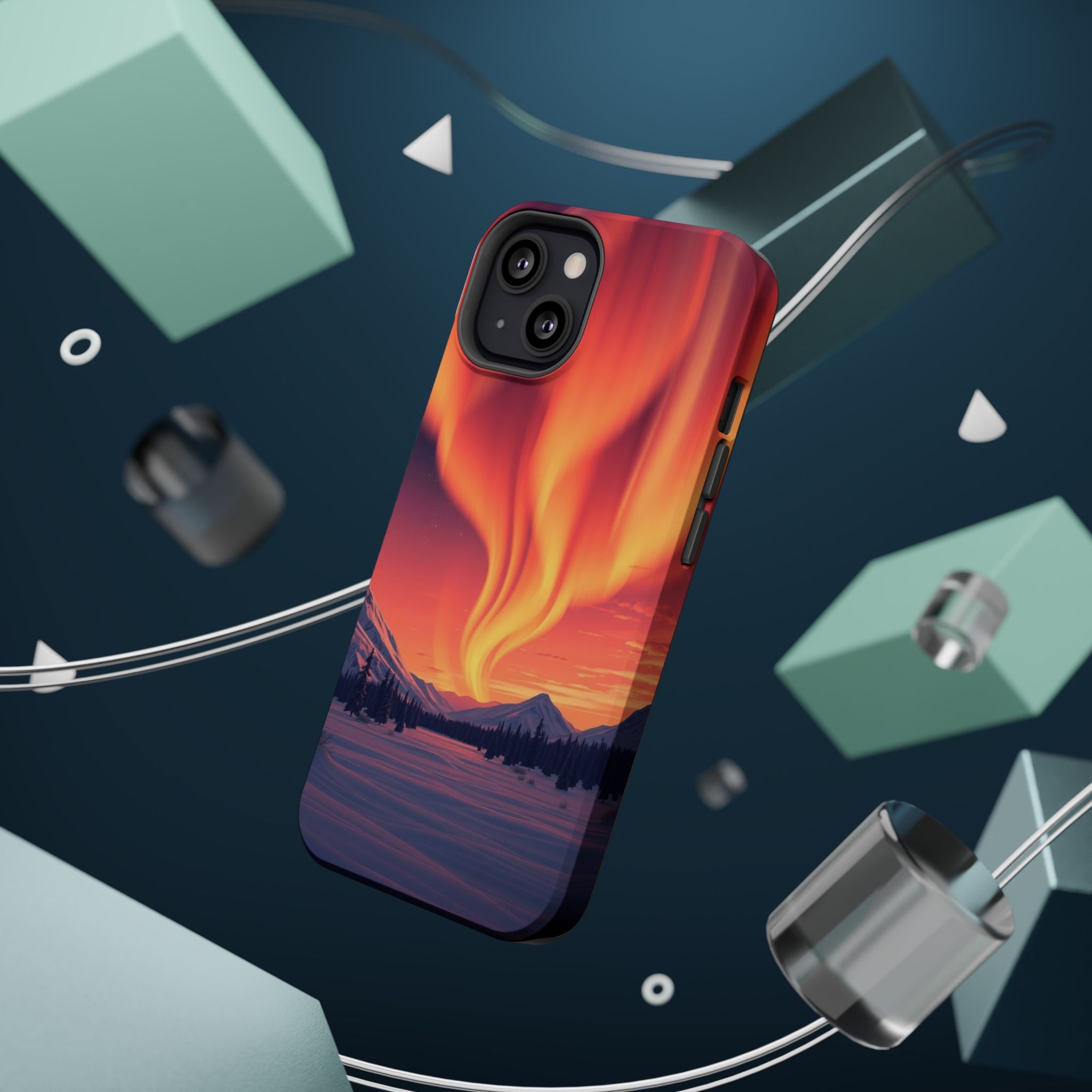 iPhone Sunset Amber And Peach Northern Lights Slim iPhone Everyday · iPhone Case