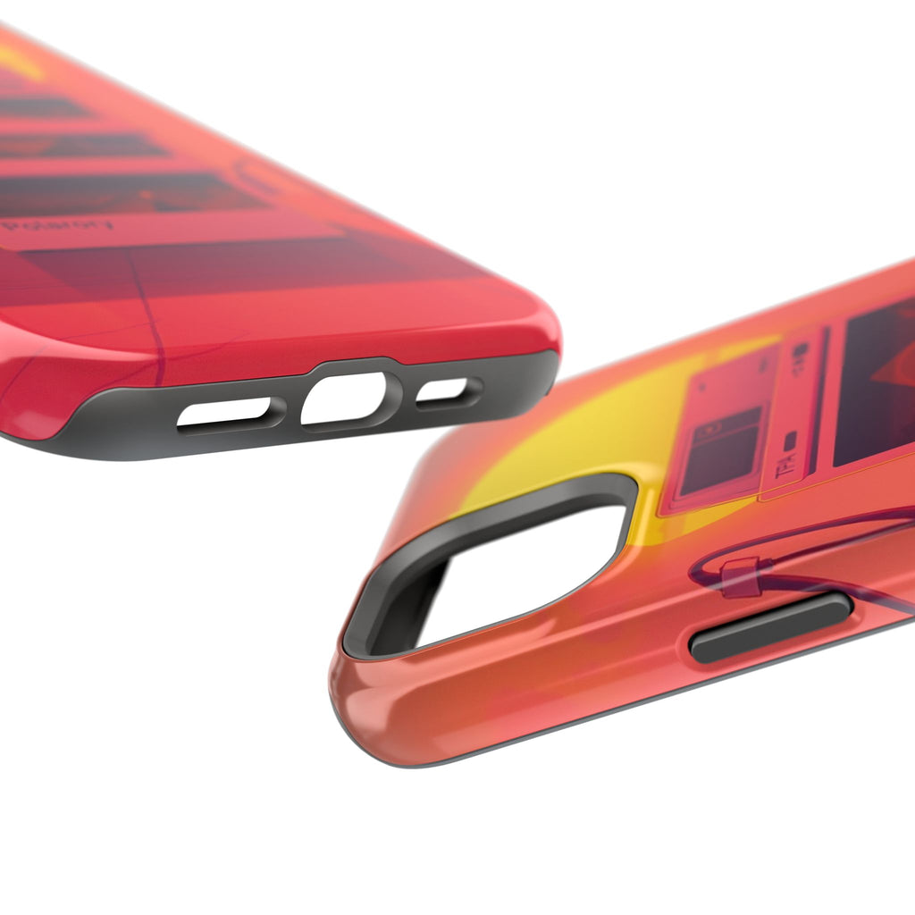 iPhone Polaroid Stack Memory Neon Cyberpunk Slim Everyday Designer Case · iPhone