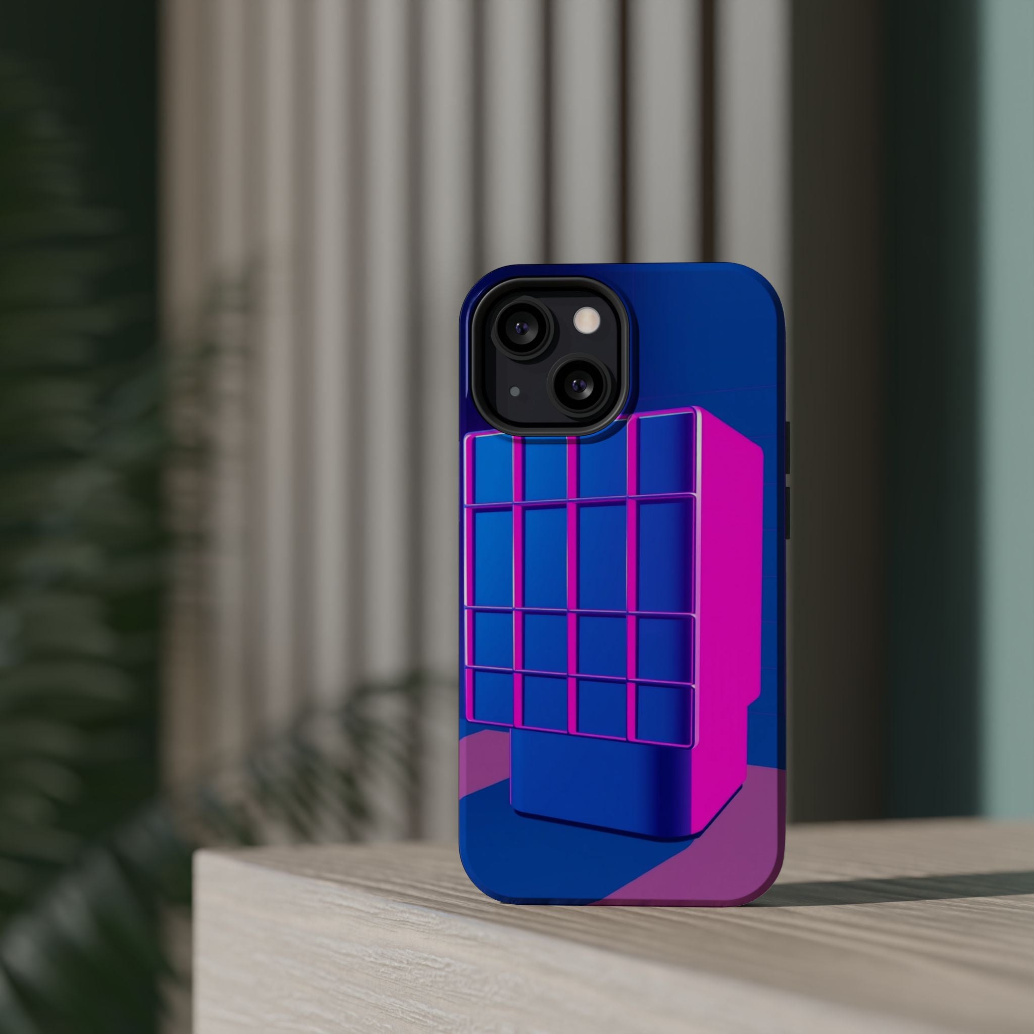 iPhone Earthy 80s Grid Synthwave Design Slim Everyday Designer Case · iPhone Cas