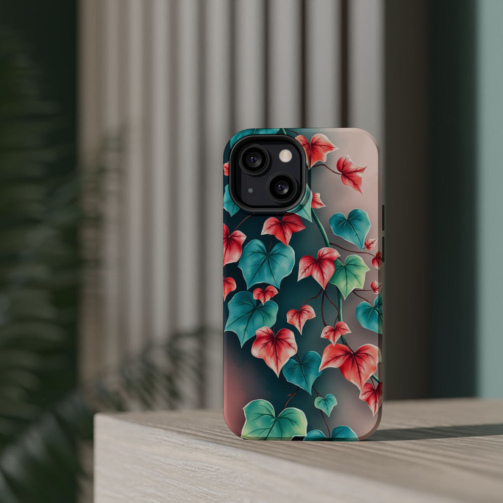 iPhone Art Nouveau Vine Teal And Coral Slim Snap Case · iPhone Case