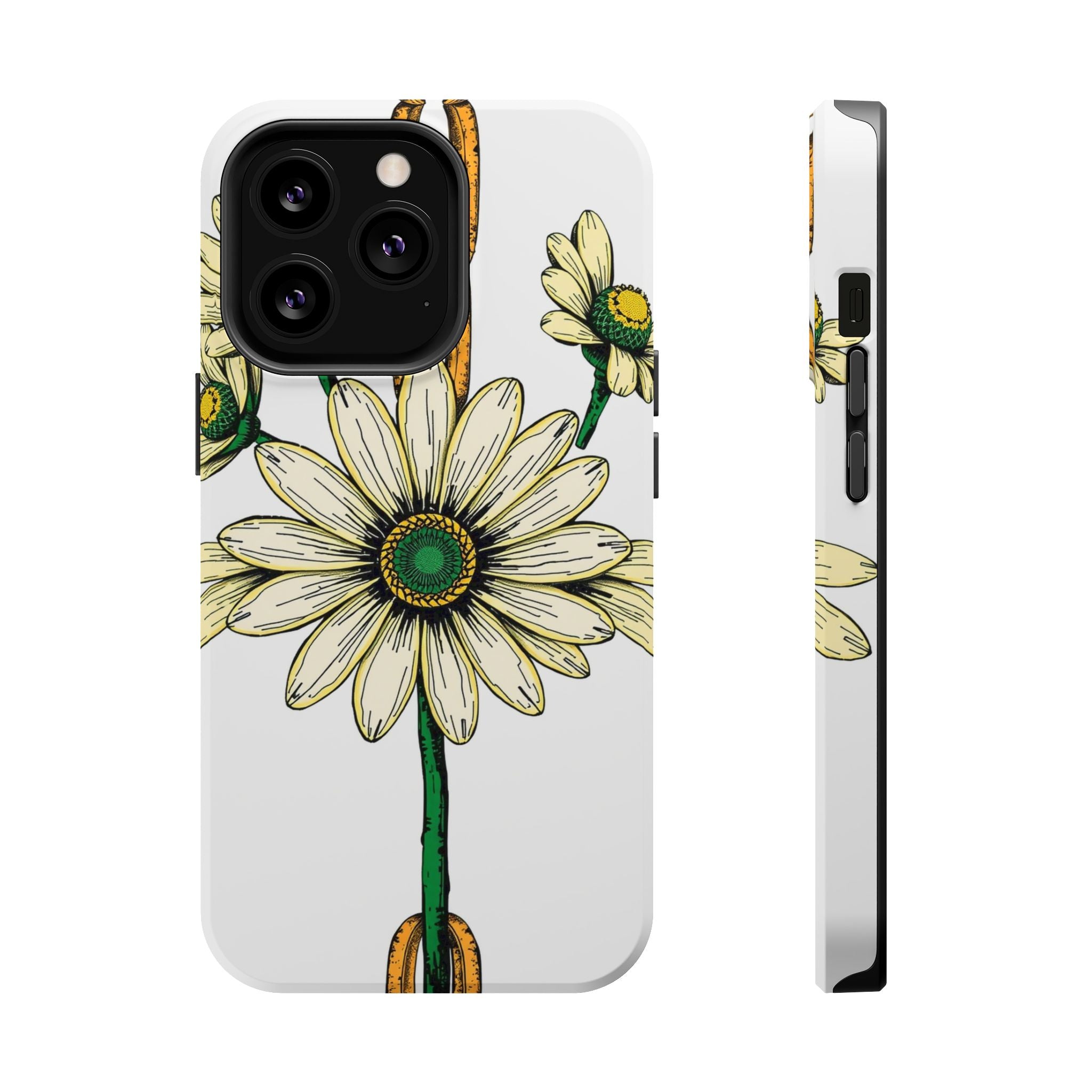 iPhone Daisy Chain Dark Gothic Ink Bold Modern Everyday Snap Case · iPhone Case
