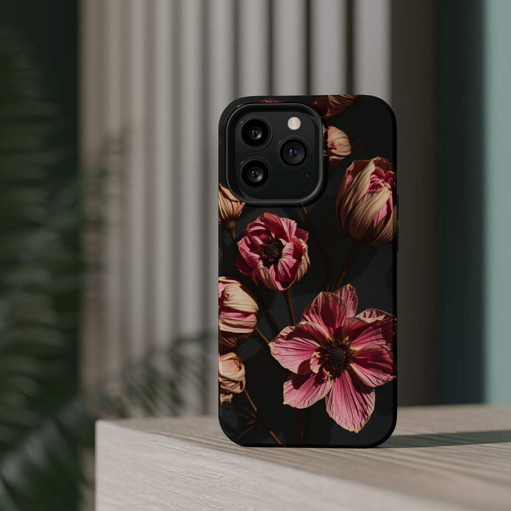 iPhone Dried Flower Flat Lay Electric Art Slim Snap Case · iPhone Case
