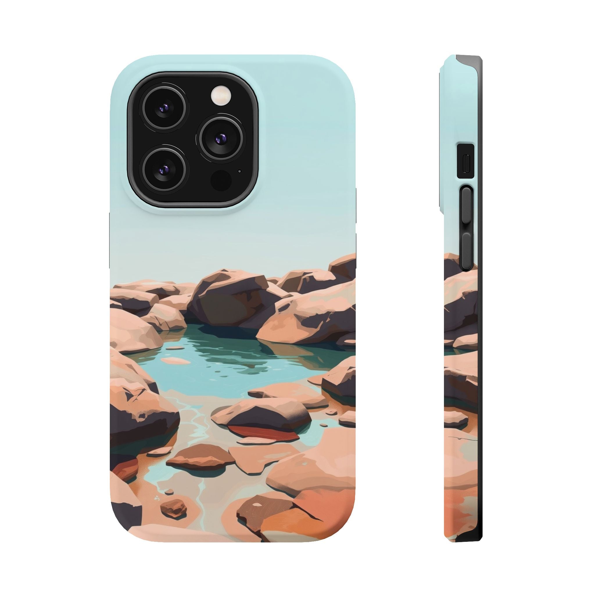 iPhone Tidal Pool Oil Painting Impressionist Slim iPhone Everyday · iPhone Case