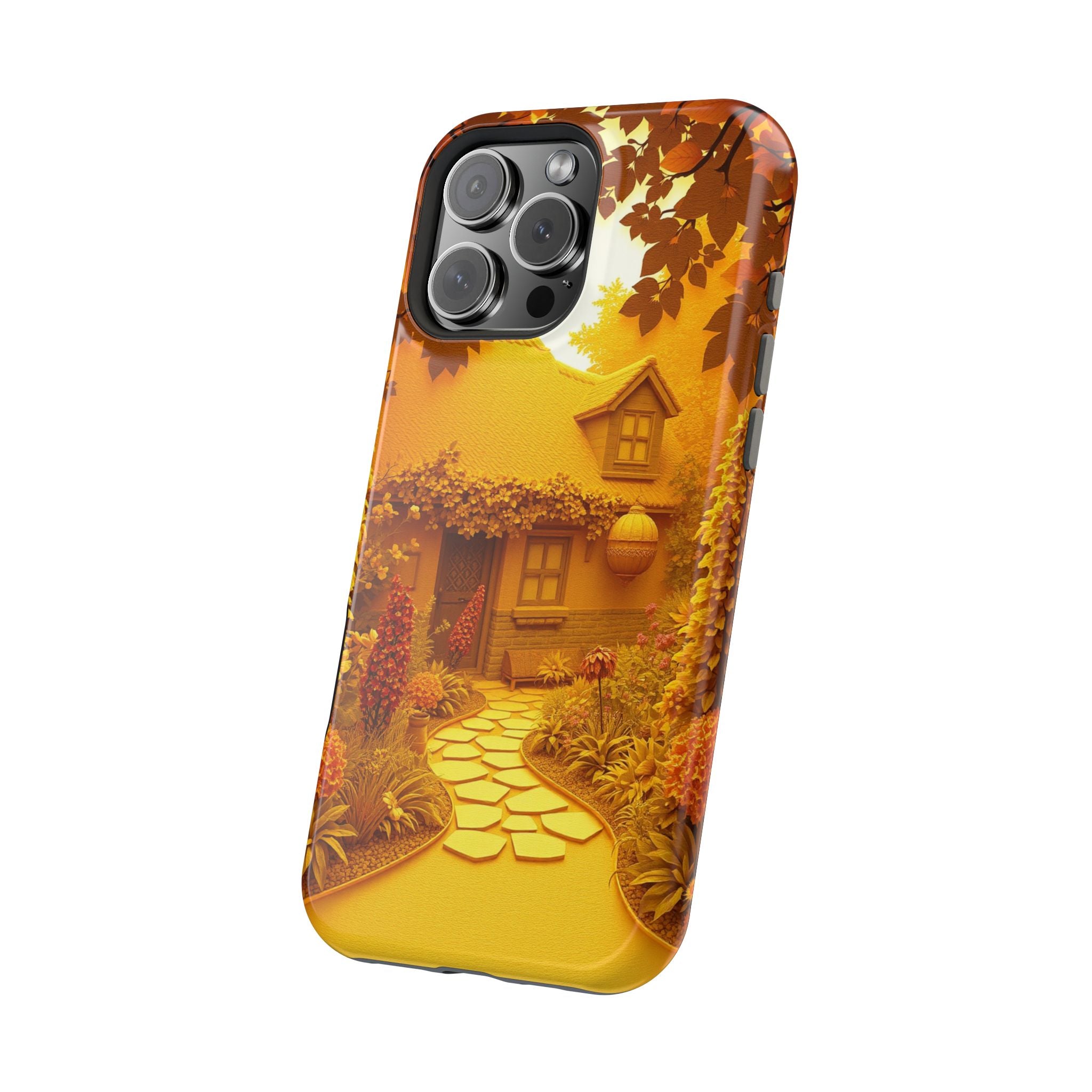 iPhone Vibrant Cottage Garden Design Slim Everyday Designer Case · iPhone Case