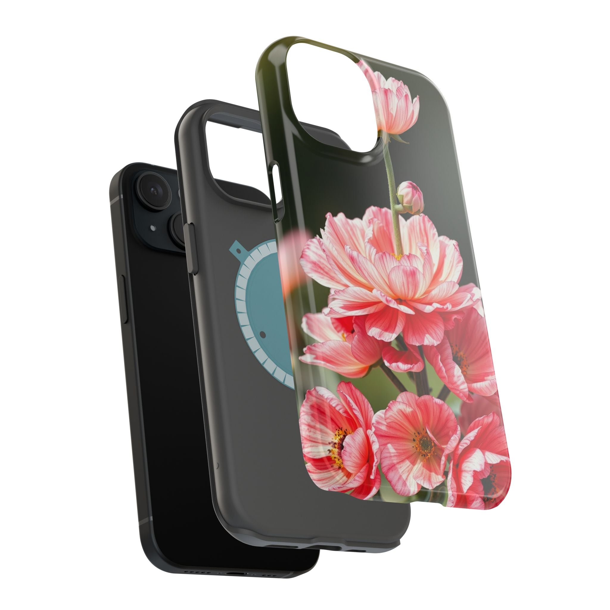 iPhone Ranunculus Stack Vibrant Watercolor Slim Snap Case · iPhone Case