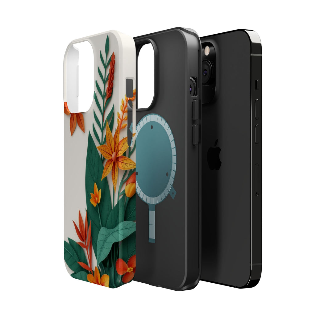 iPhone Jungle Floral Paper Cut Art Bold Modern Everyday Snap Case · iPhone Case