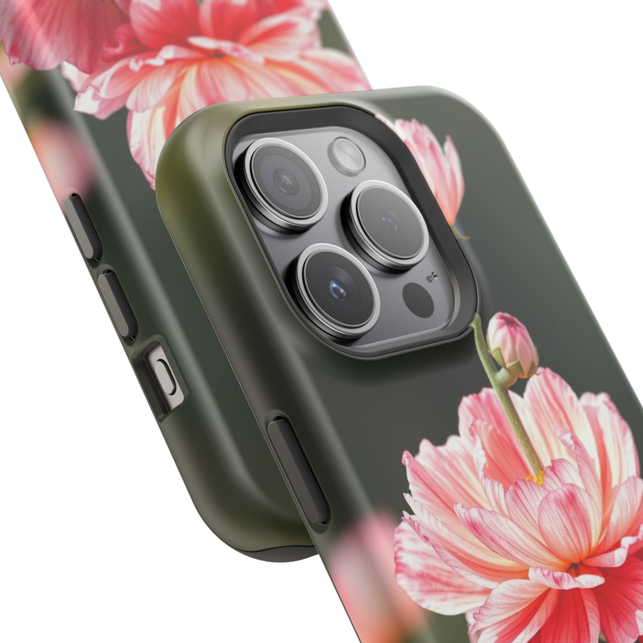 iPhone Ranunculus Stack Vibrant Watercolor Slim Snap Case · iPhone Case