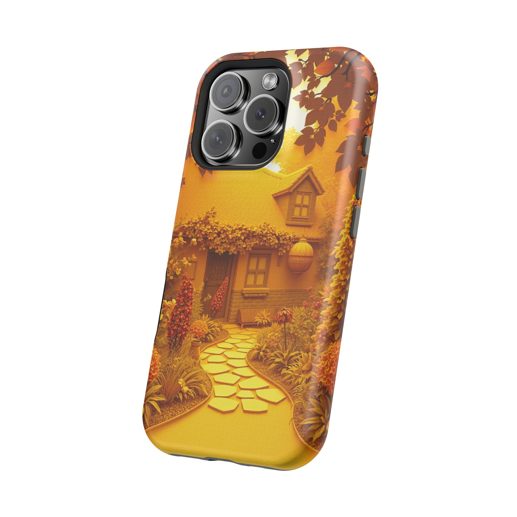 iPhone Vibrant Cottage Garden Design Slim Everyday Designer Case · iPhone Case