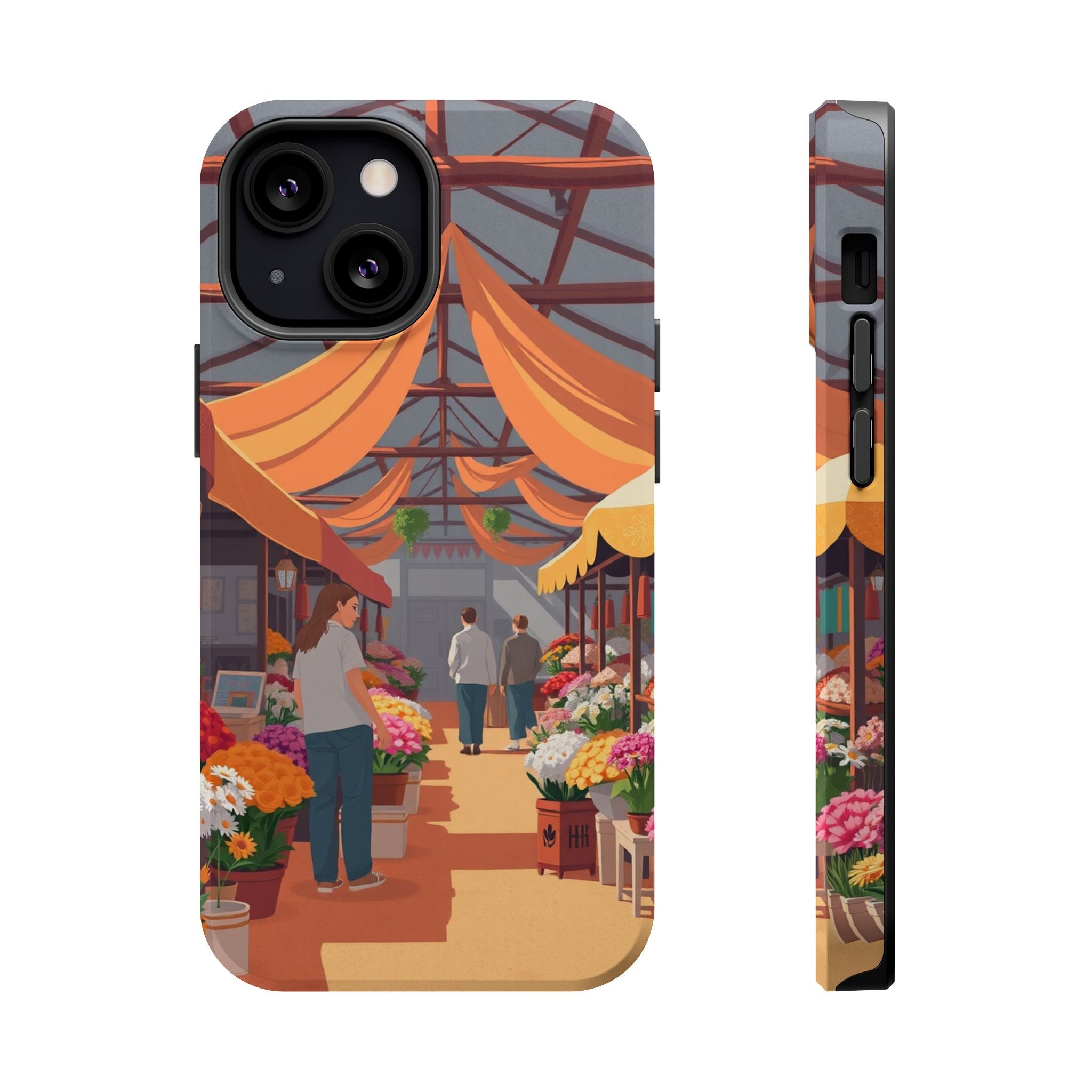 iPhone Vibrant Flower Market Design Slim Everyday Designer Case · iPhone Case