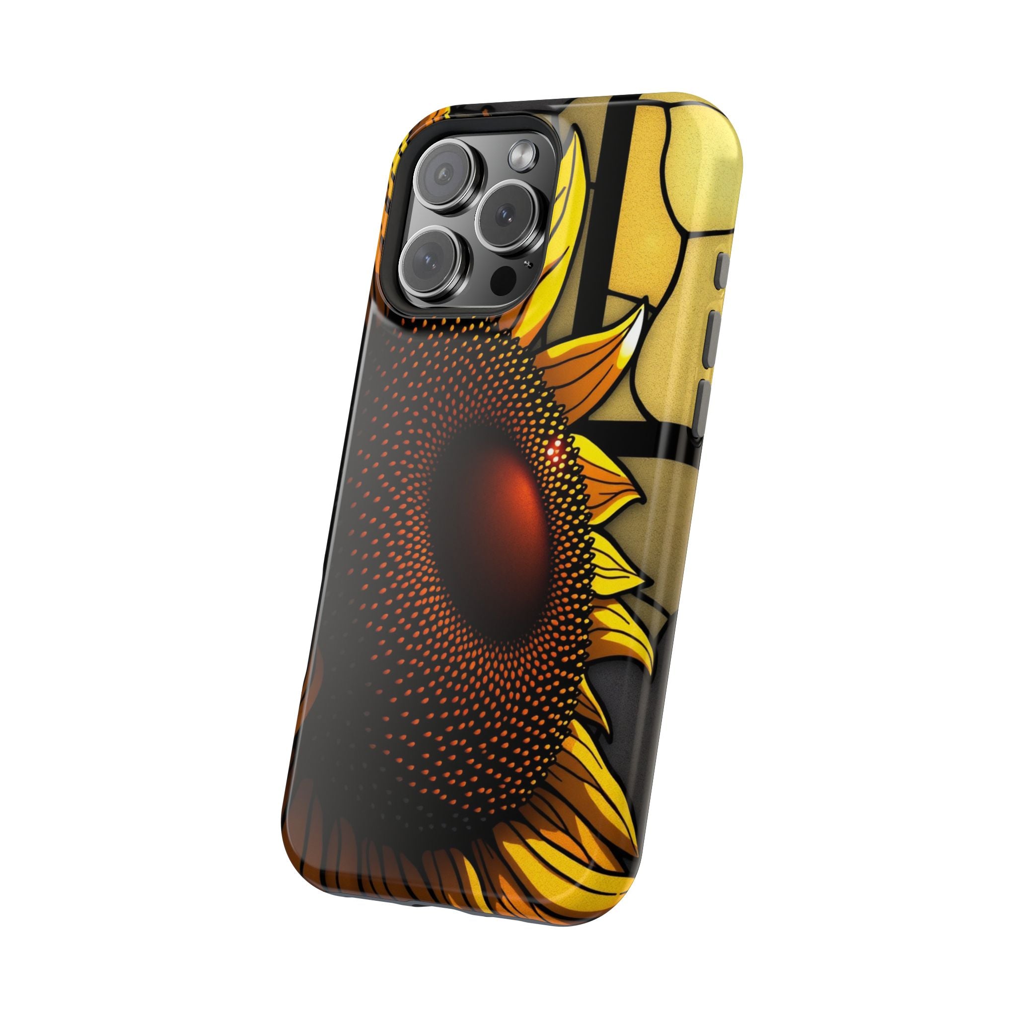 iPhone Sunflower Pop Stained Glass Bold Modern Everyday Snap Case · iPhone Case
