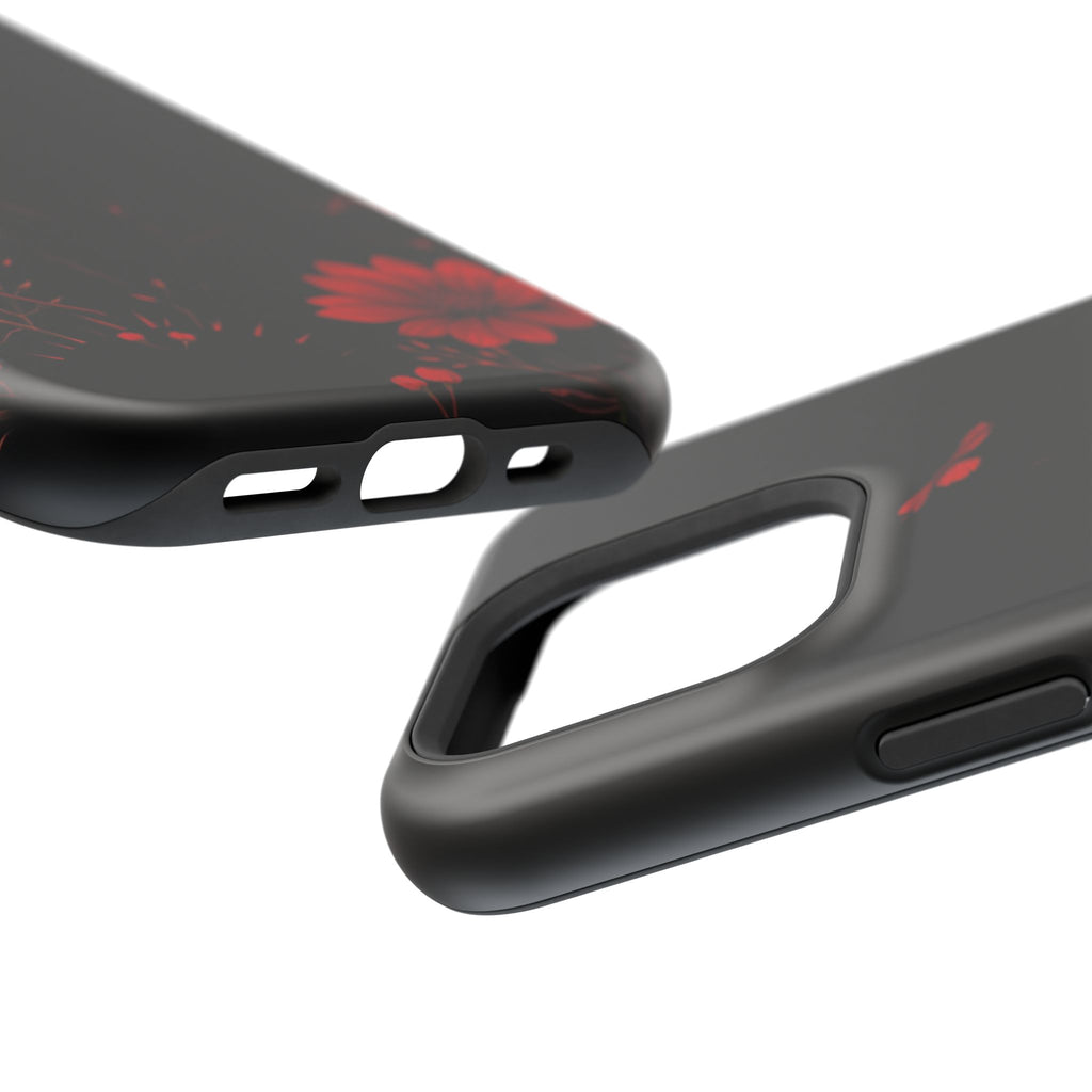 iPhone Black And Crimson Desert Flower Slim Everyday Designer Case · iPhone Case