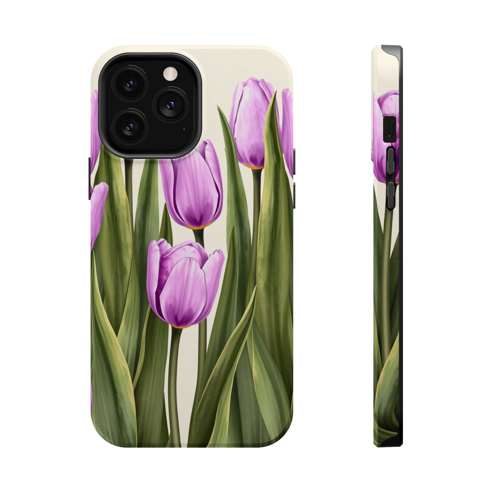 iPhone Tulip Row Electric Art 14 Bold Modern Everyday Snap Case · iPhone Case