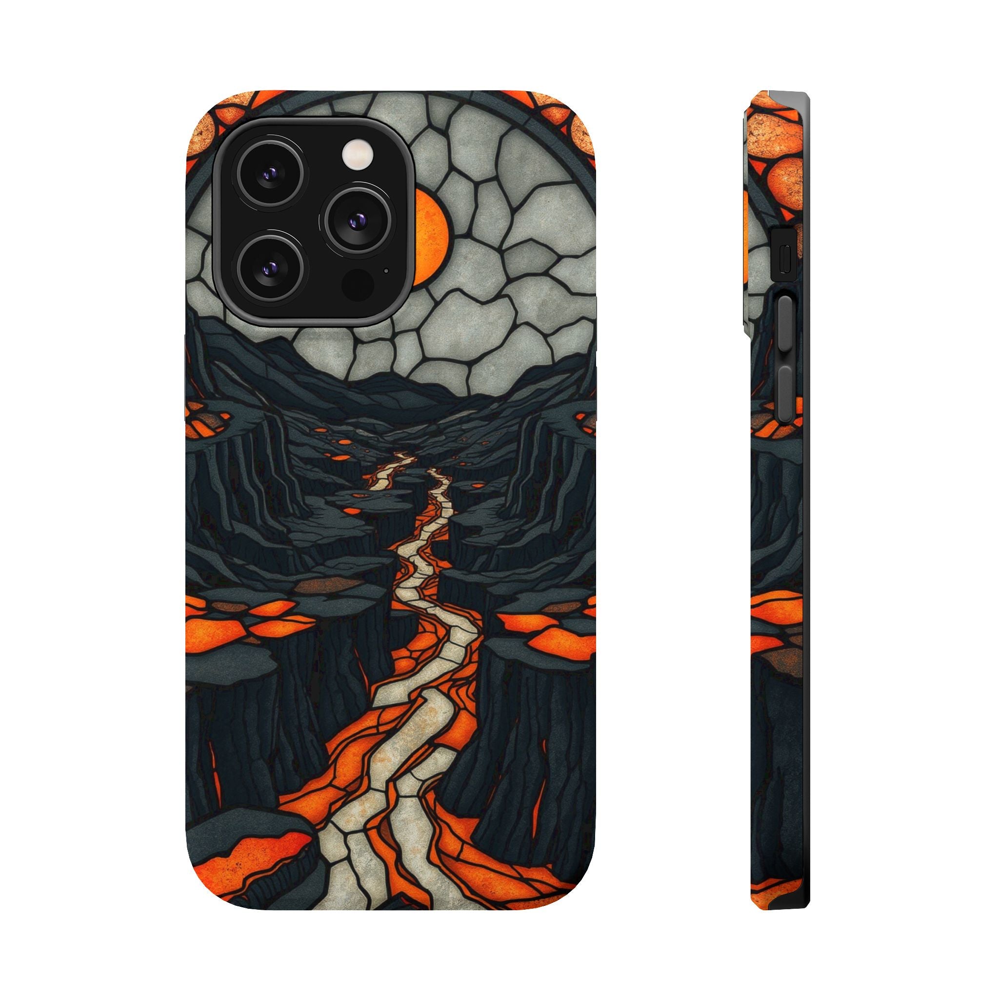 iPhone Charcoal And Copper Lava Field Slim Everyday Designer Case · iPhone Case