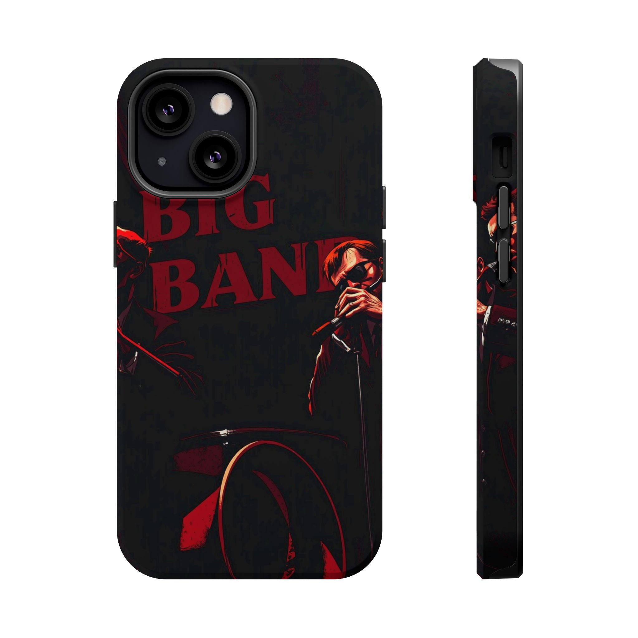 iPhone Black And Crimson Big Band Era Slim Everyday Designer Case · iPhone Case