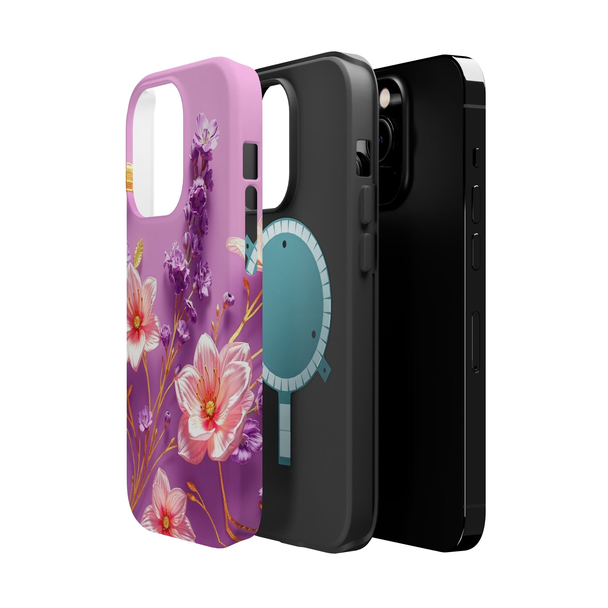 iPhone Radiant Floral Gold Foil Design Slim Everyday Designer Case · iPhone Case