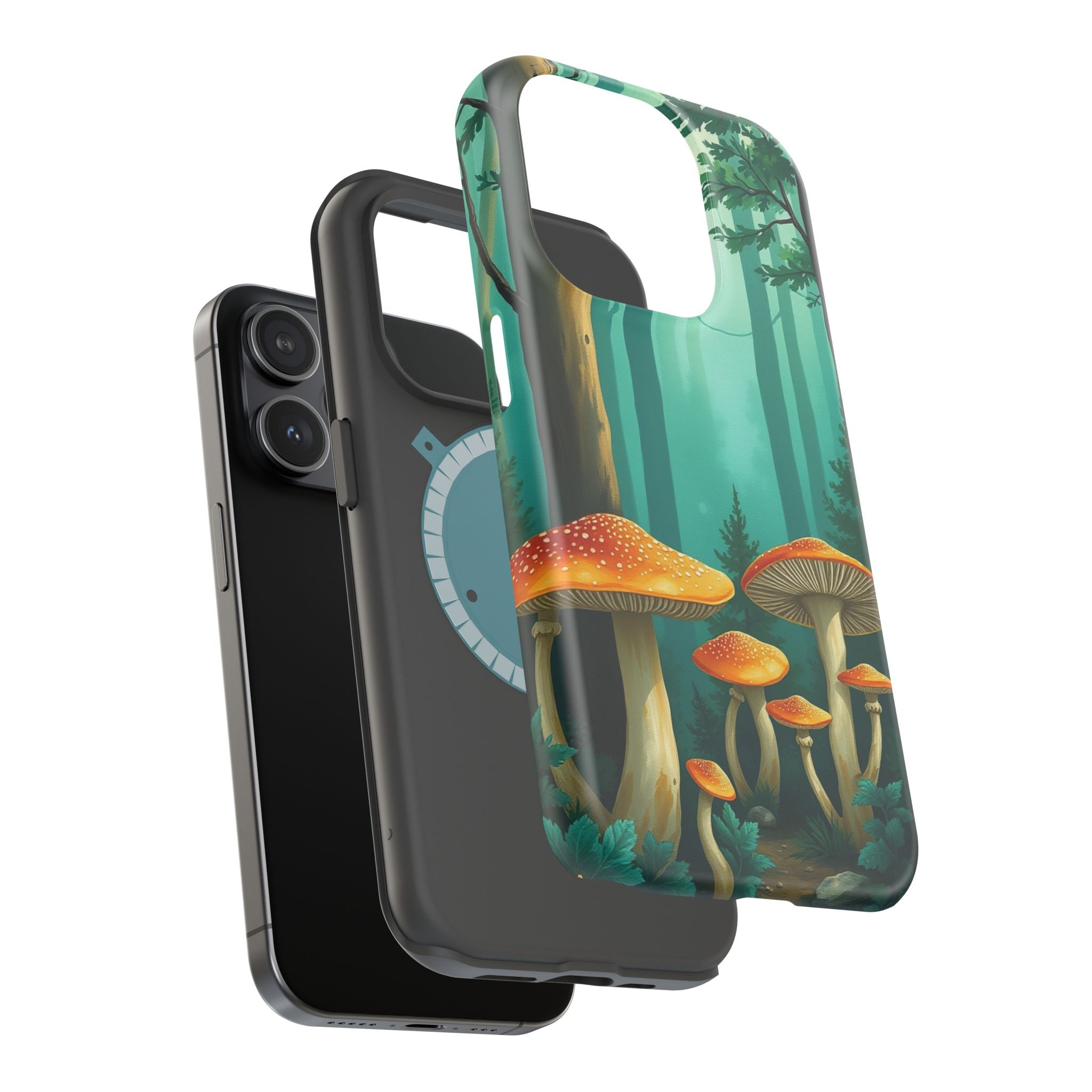 iPhone Mushroom Forest Oil Painting Impressionist iPhone Clean Minimal · iPhone