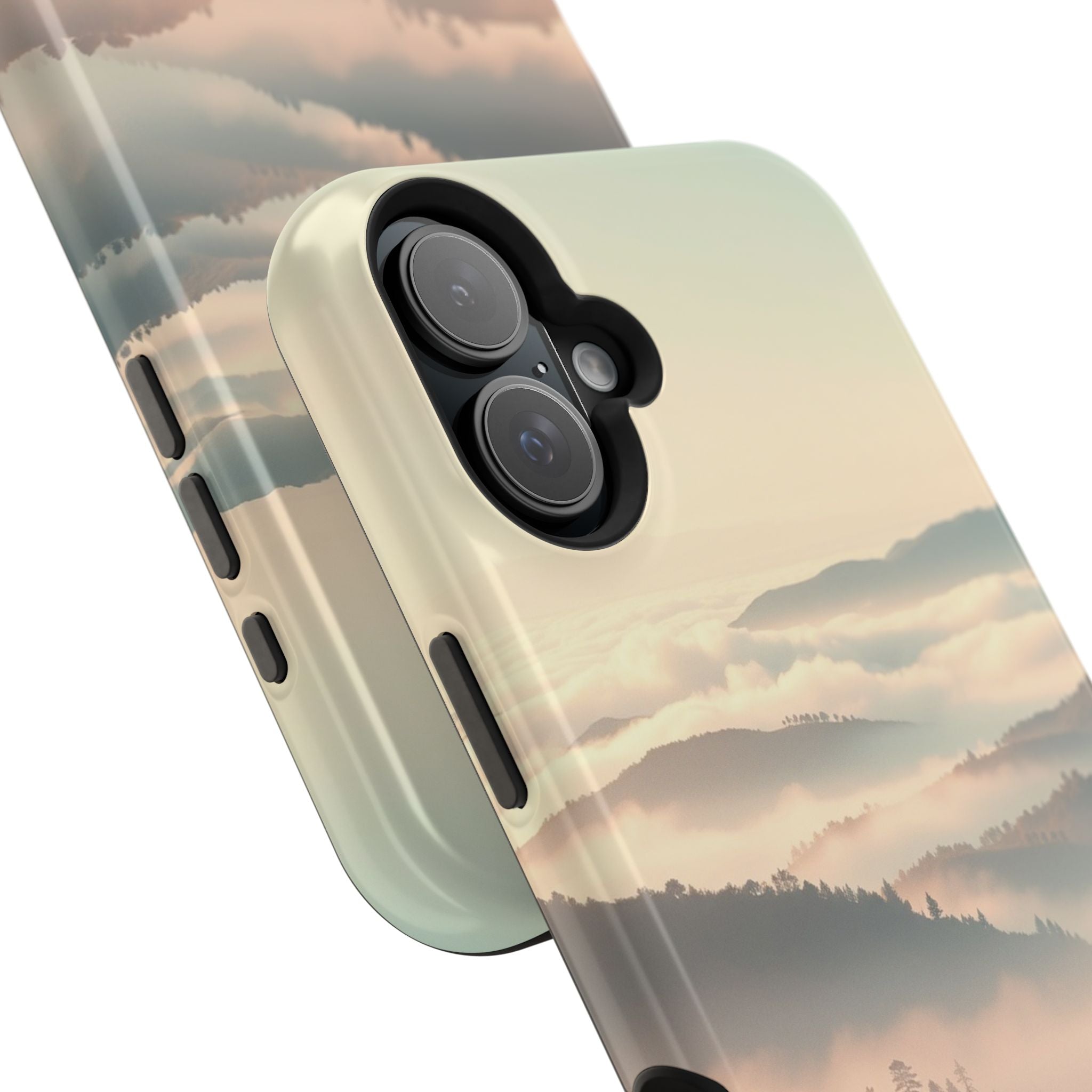 iPhone Mint And Blush Fog Rolling Over Hills Slim iPhone Everyday · iPhone Case