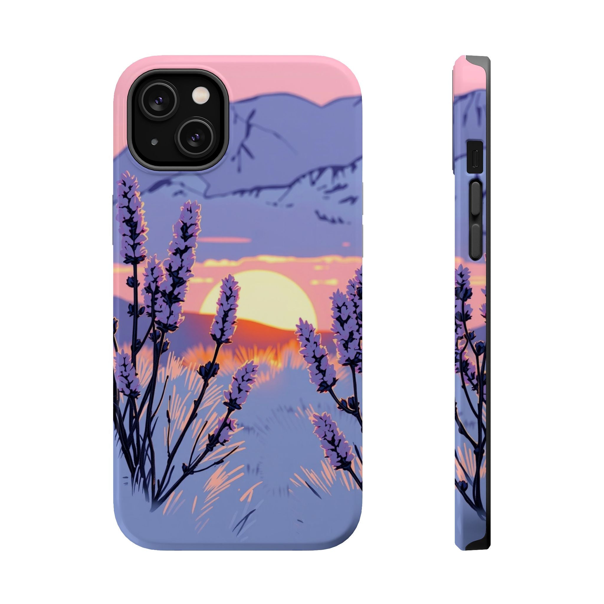 iPhone Mesa Sunset Hand-Drawn Sketch Slim Everyday Designer Case · iPhone Case