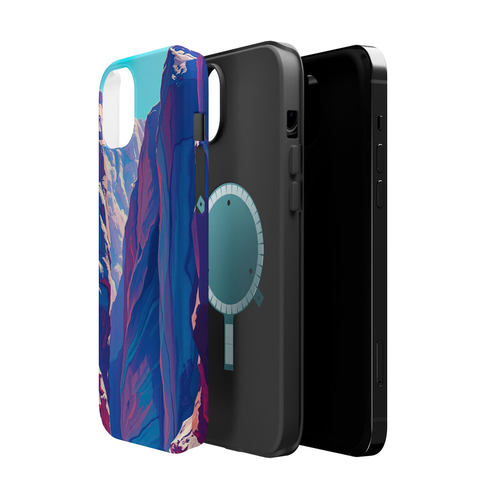 iPhone Cyan And Magenta Canyon Wall Slim Everyday Designer Case · iPhone Case