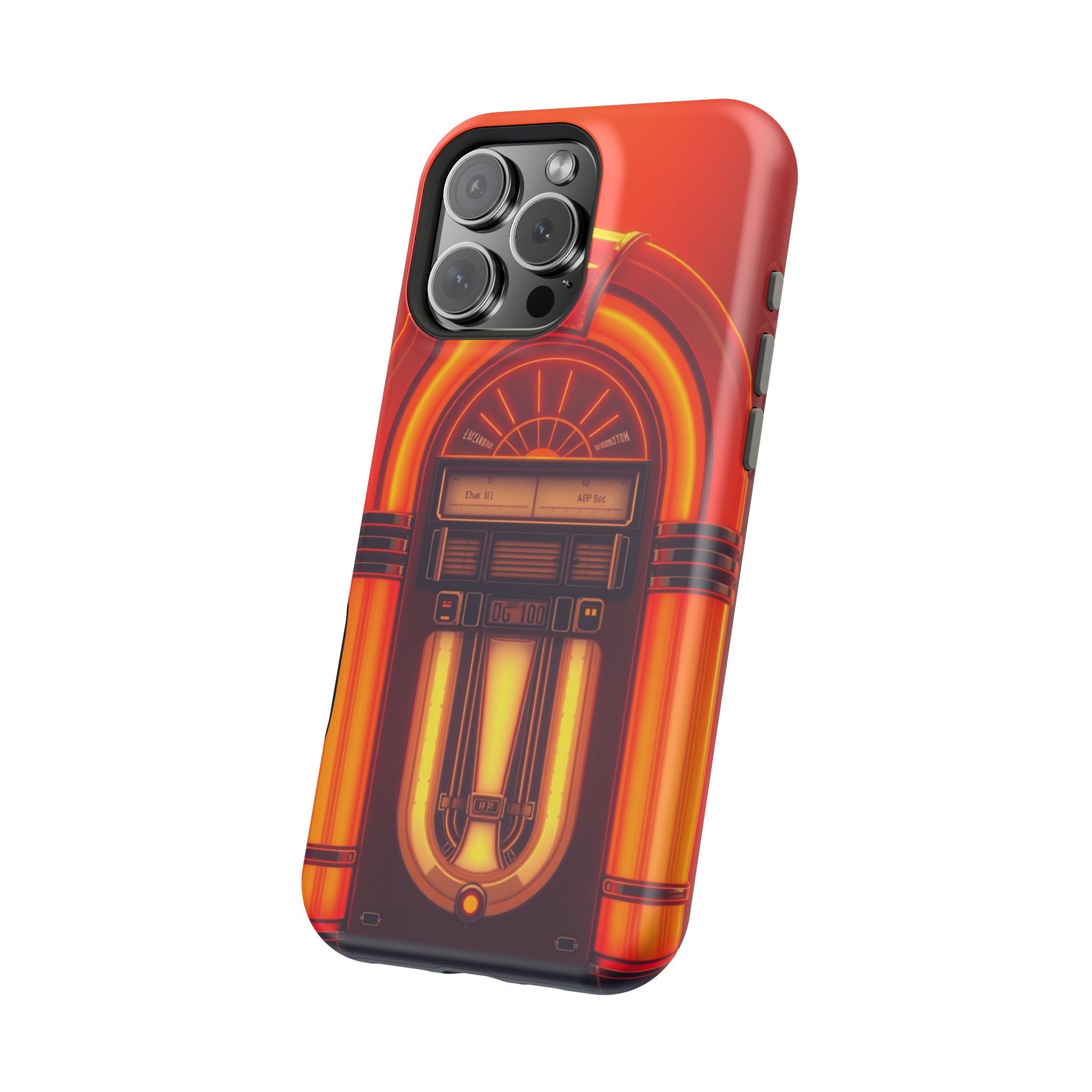iPhone Jukebox Glow Neon Cyberpunk Bold Modern Everyday Snap Case · iPhone Case