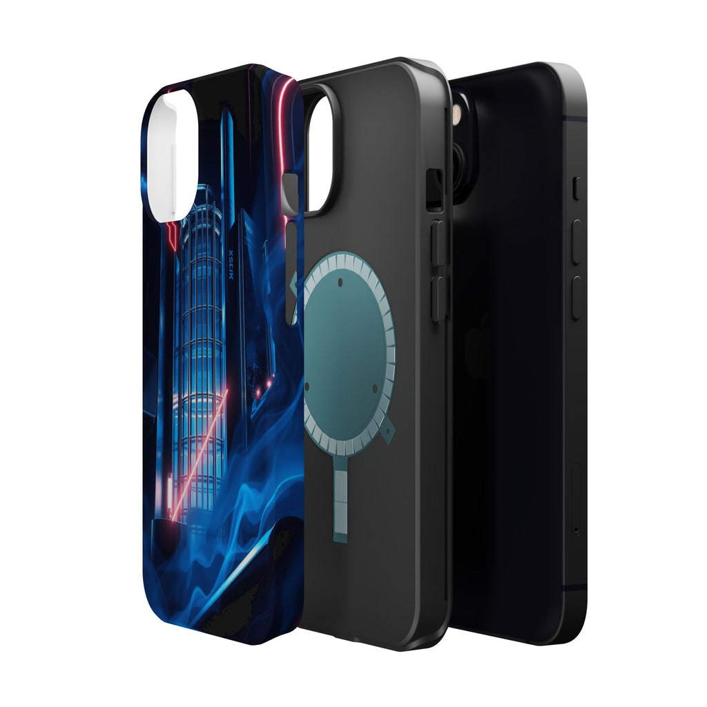 iPhone Midnight Blue And Silver Bauhaus Composition Slim Snap Case · iPhone Case