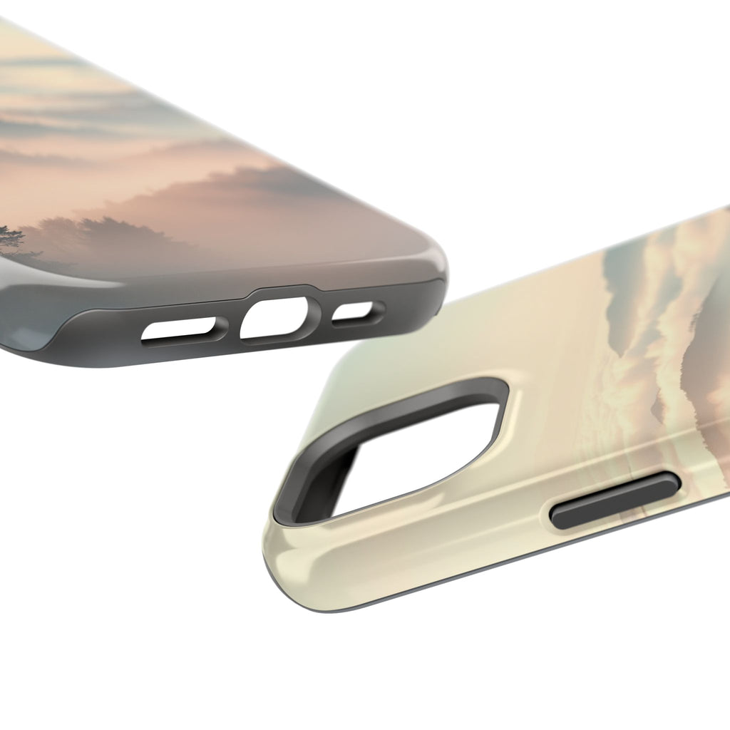 iPhone Mint And Blush Fog Rolling Over Hills Slim iPhone Everyday · iPhone Case
