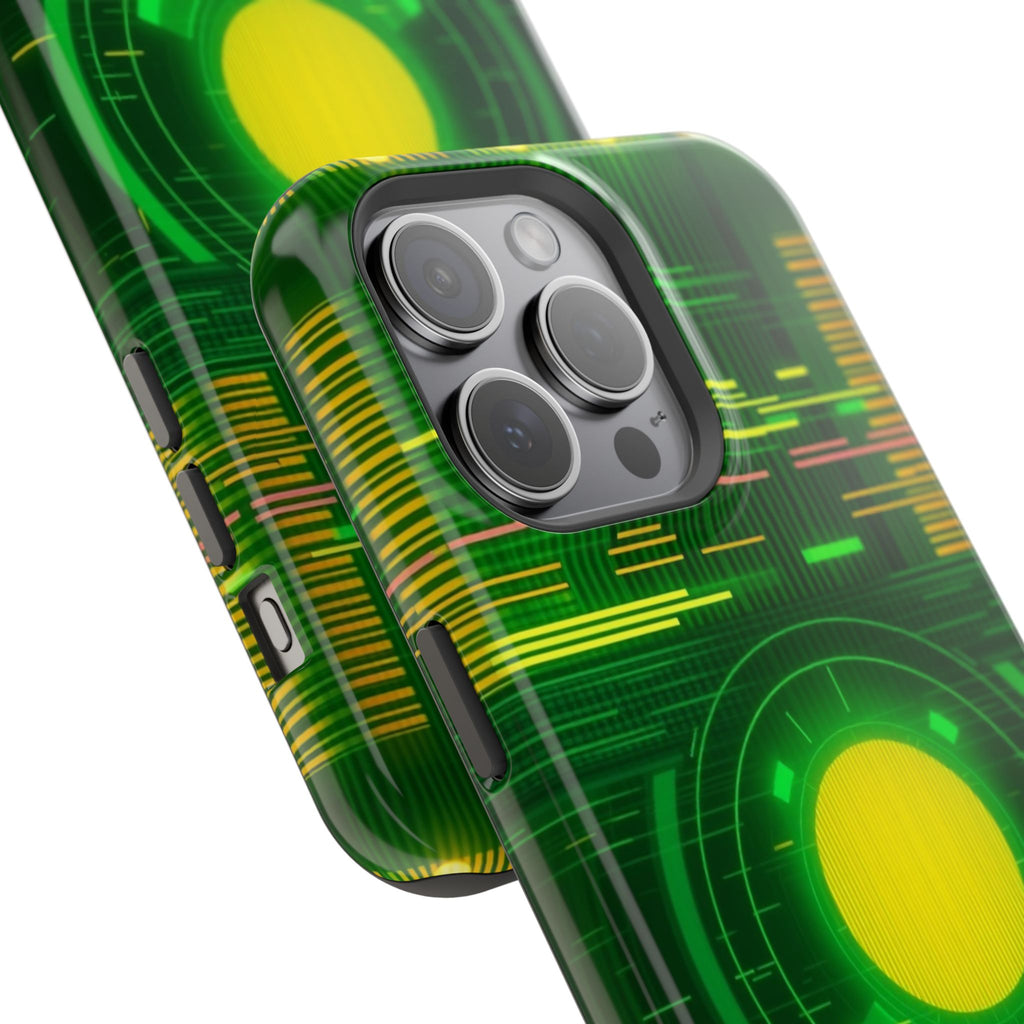 iPhone Emerald Green And Gold VHS Static Slim Everyday Designer Case · iPhone Ca