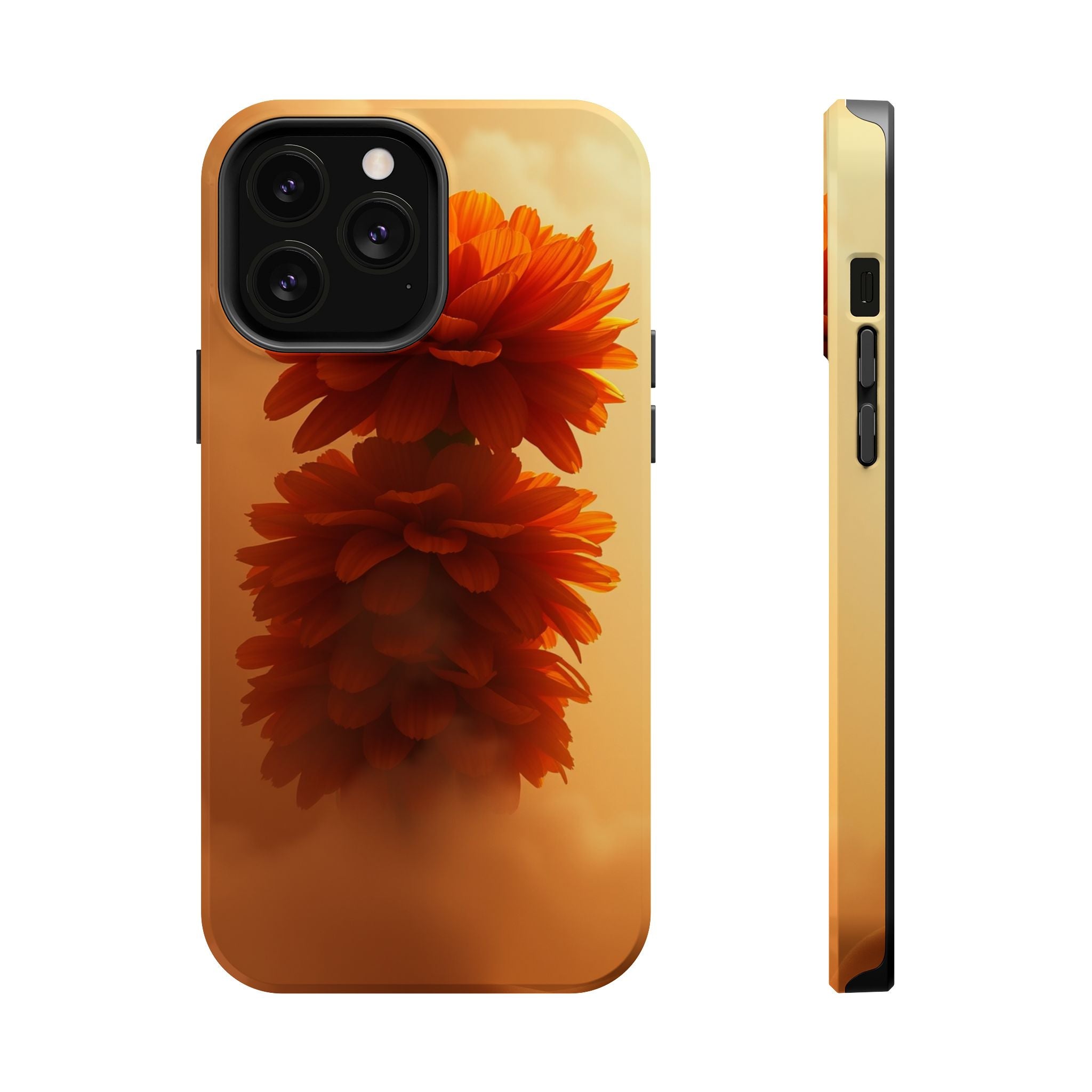 iPhone Ranunculus Stack 3D Digital Bold Modern Everyday Snap Case · iPhone Case