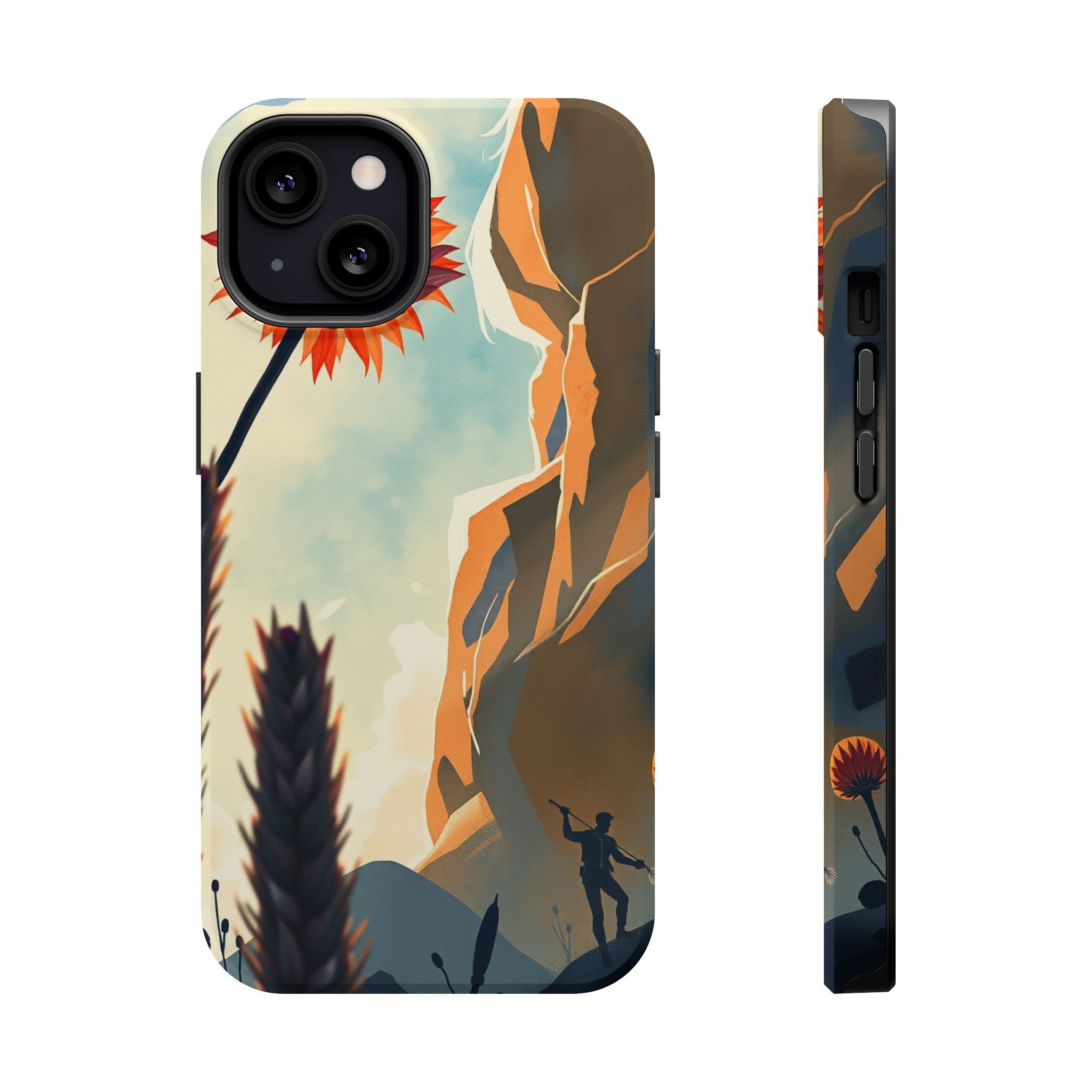 iPhone Bud Burst Vibrant Watercolor Artistic Everyday Cas Slim Snap Case · iPhon