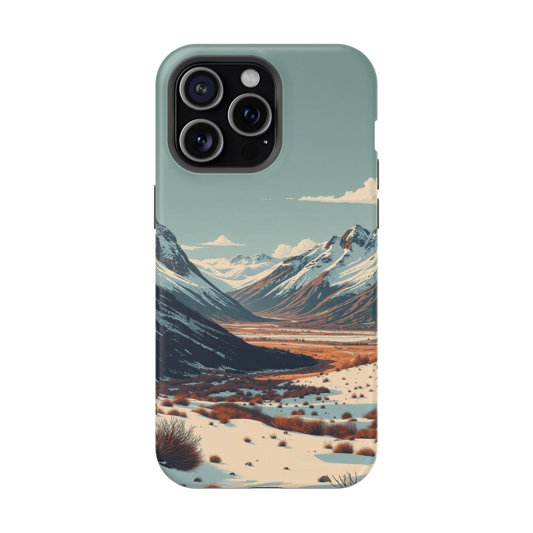 iPhone Serene Tundra Expanse Design Slim Everyday Designer Case · iPhone Case