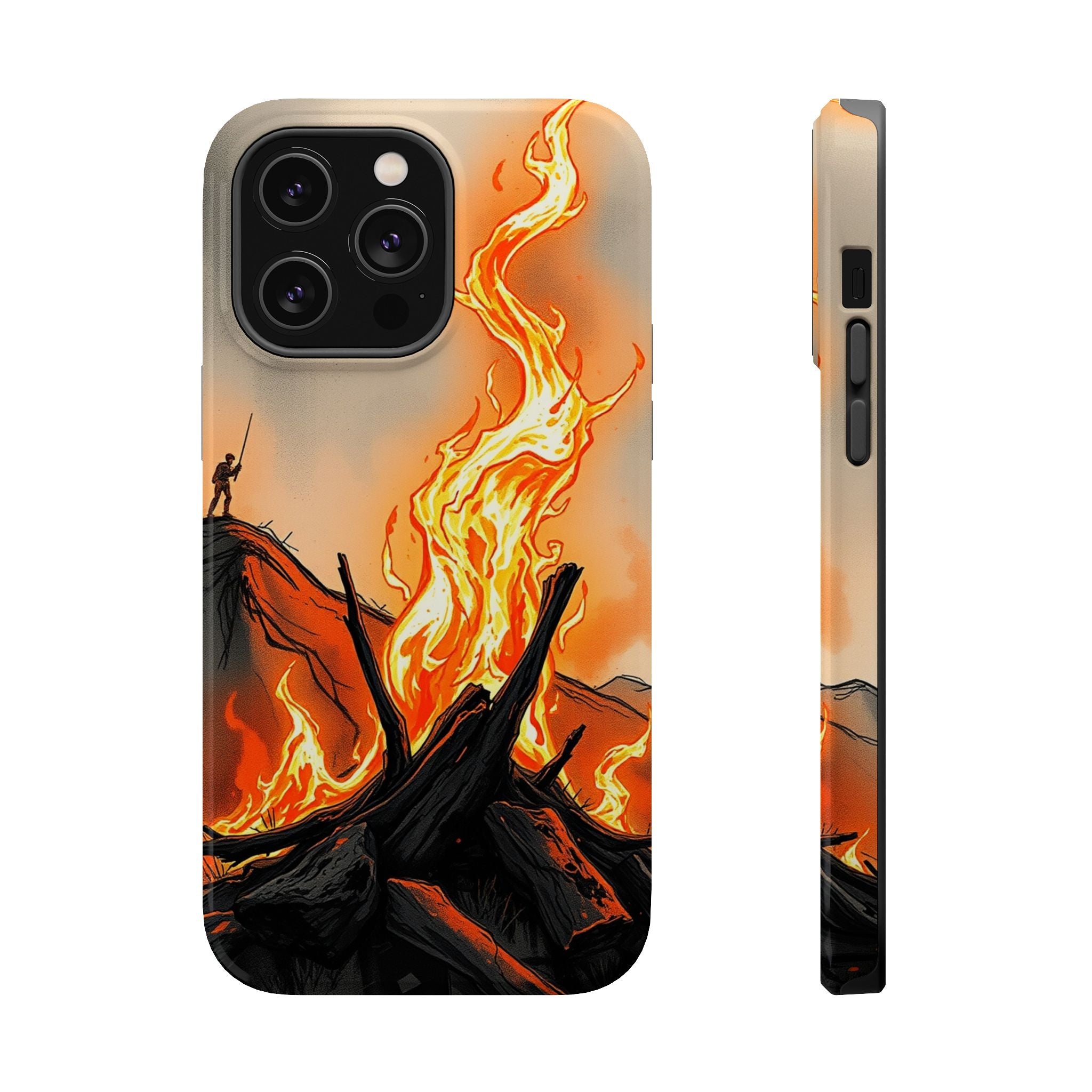 iPhone Wildfire Glow Hand-Drawn Sketch Slim Everyday Designer Case · iPhone Case