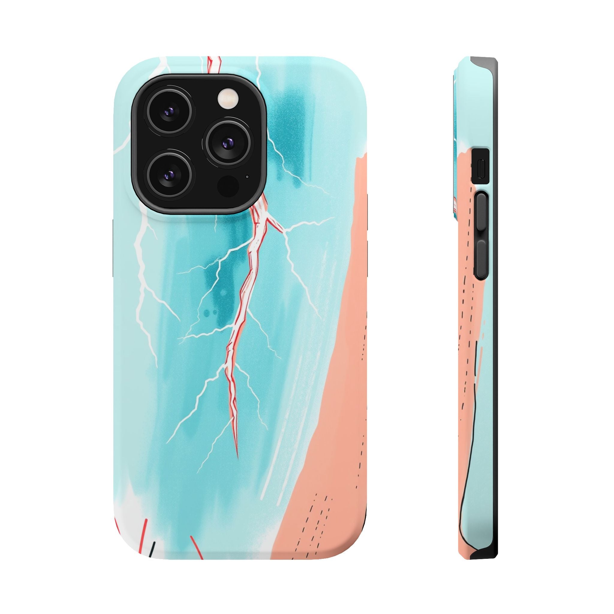 iPhone Teal And Coral Prairie Lightning Slim Everyday iPhone Designer · iPhone C