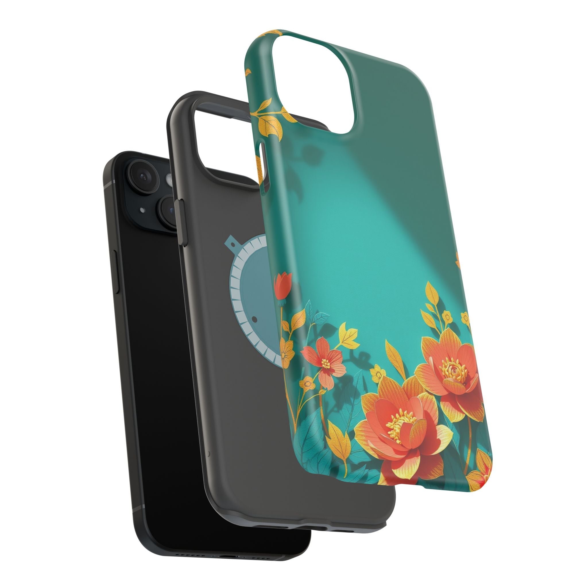 iPhone Floral Gold Foil Paper Cut Art Slim Everyday Designer Case · iPhone Case