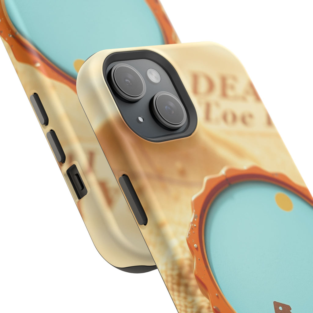 iPhone Burnt Orange And Sand Retro Travel Badge Soft Finish Everyday Case · iPho