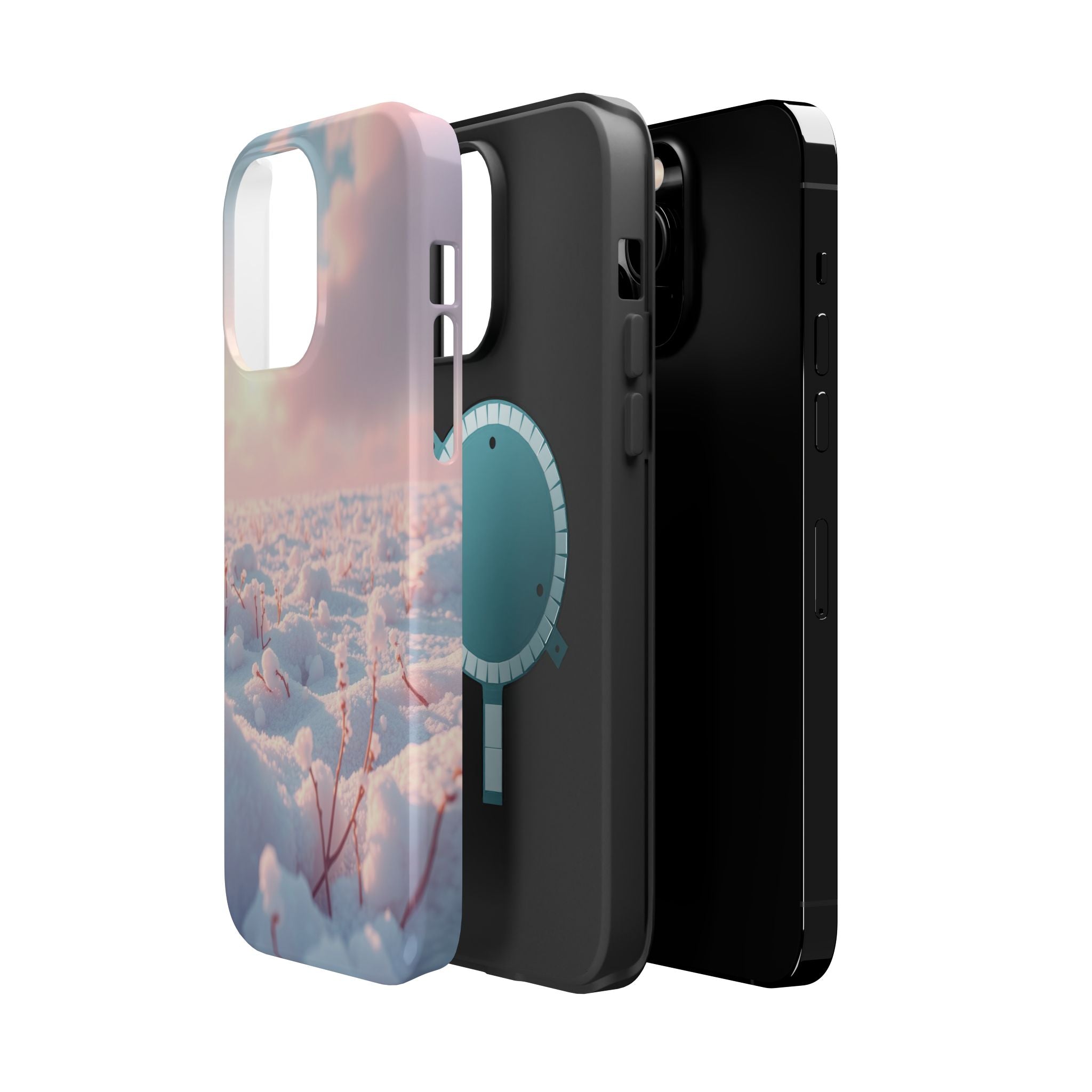 iPhone Snow Field Enchanted Art 13 Bold Modern Everyday Snap Case · iPhone Case