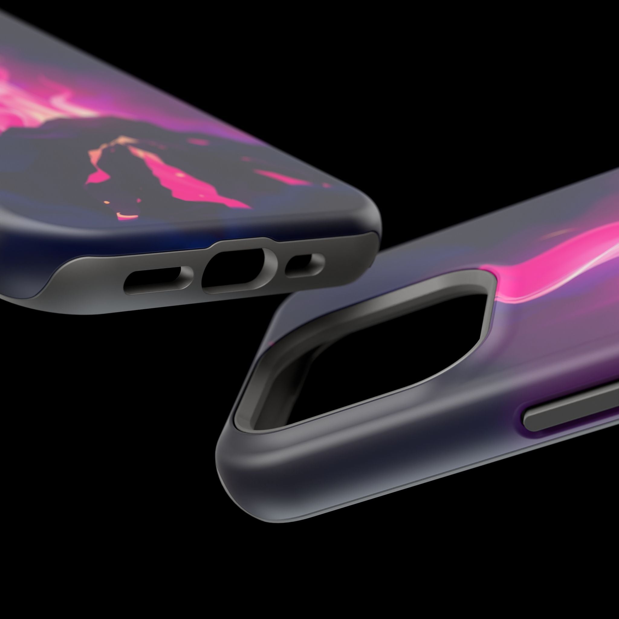 iPhone Cyan And Magenta Wildfire Glow Slim Everyday Designer Case · iPhone Case