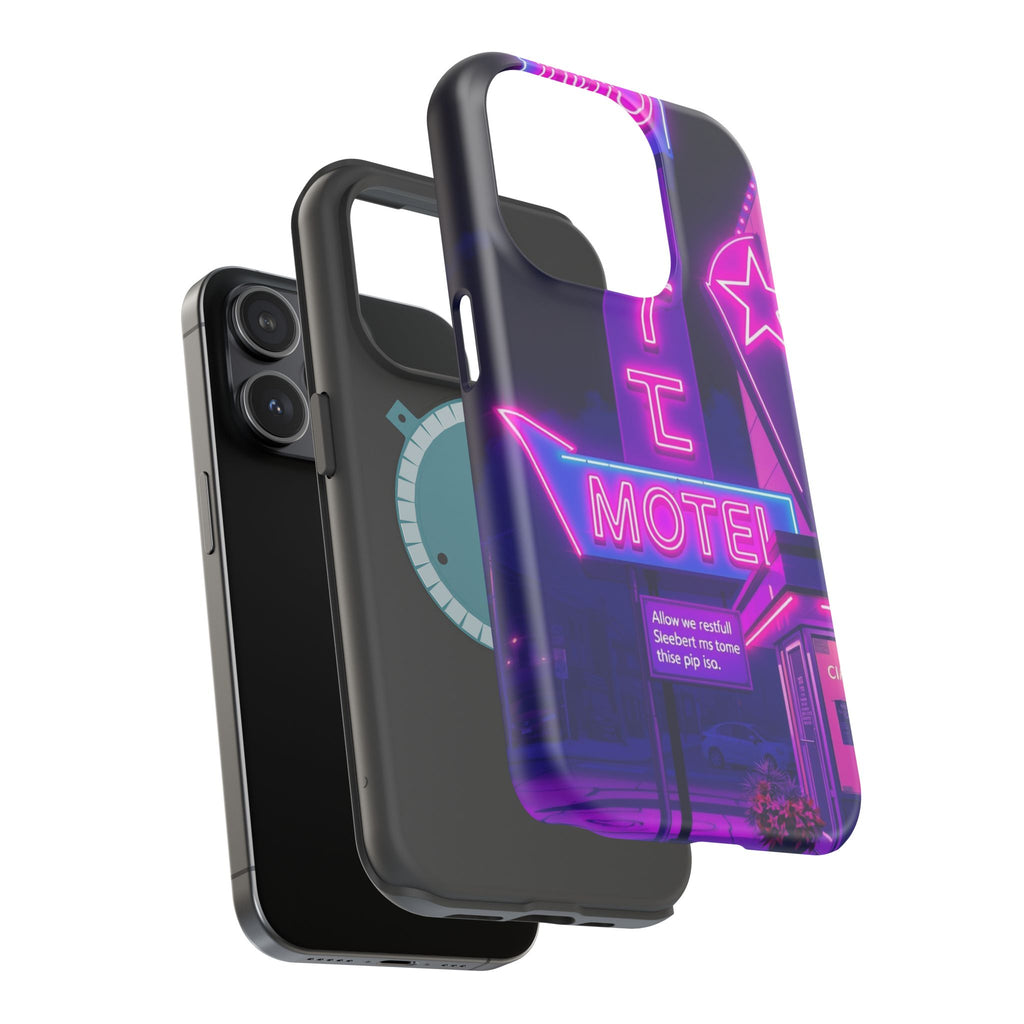 iPhone Neon Sign Motel Enchanted Art Slim Everyday Designer Case · iPhone Case